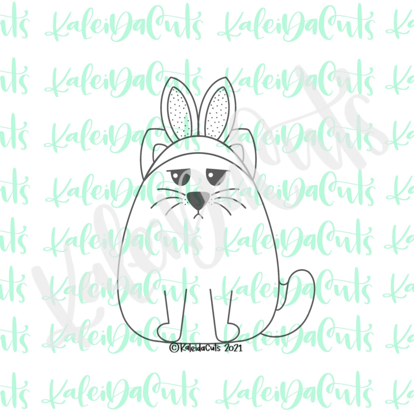 Grumpy Easter Kitty Cookie Cutter