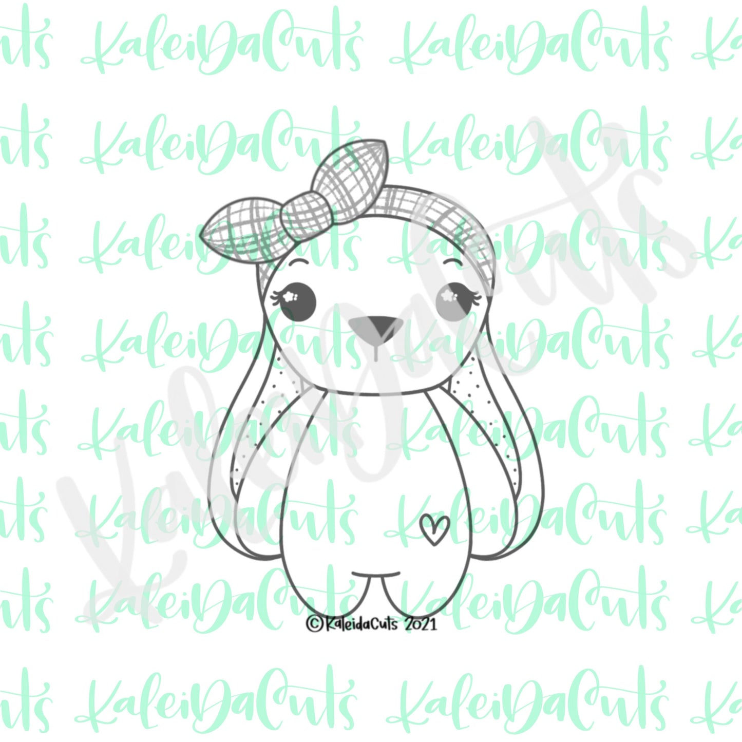 Top Knot Bunny Cookie Cutter