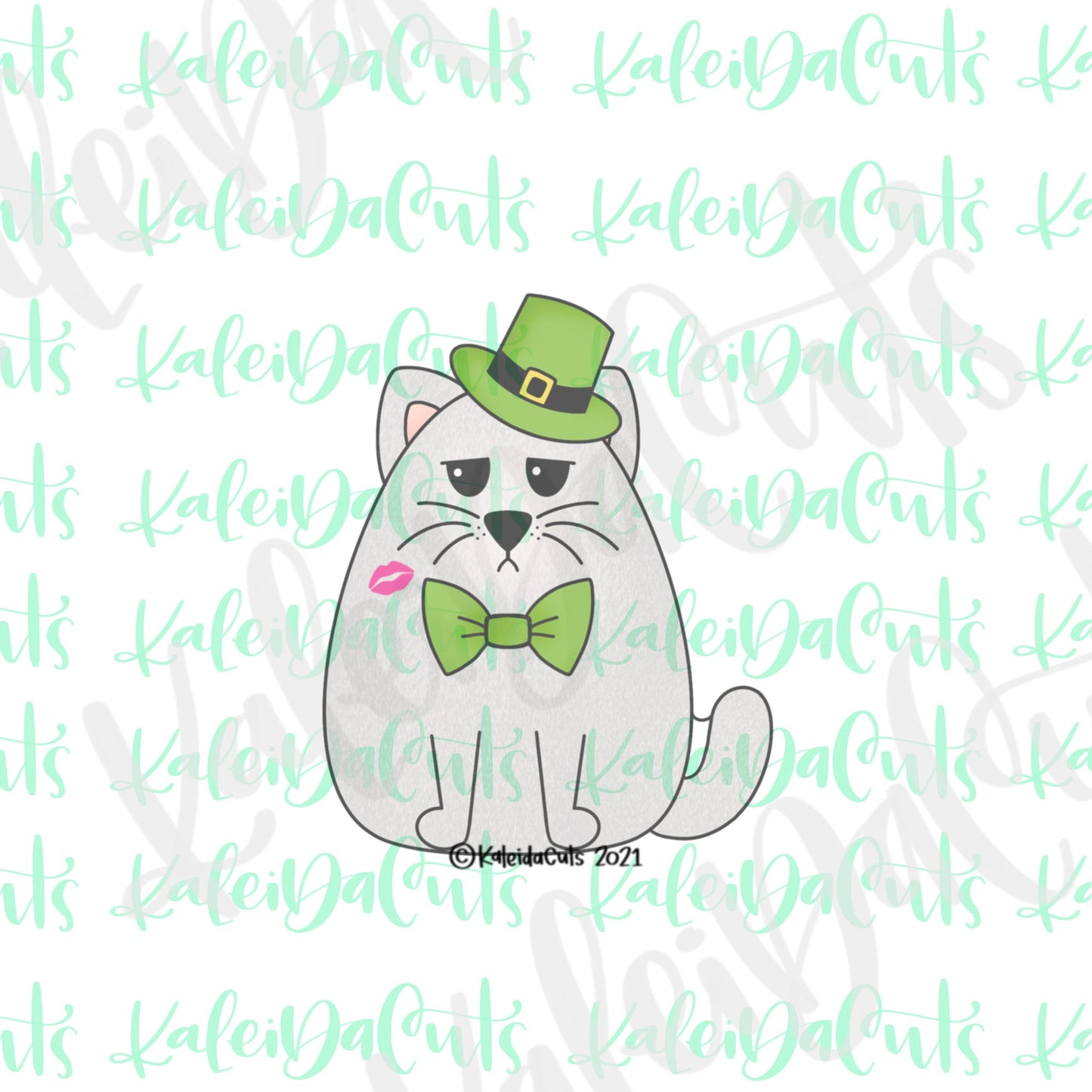 Grumpy Leprechaun Kitty Cookie Cutter