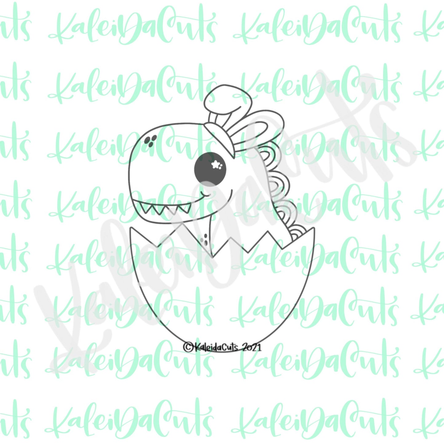 Hatched Dino Solid Cookie Cutter