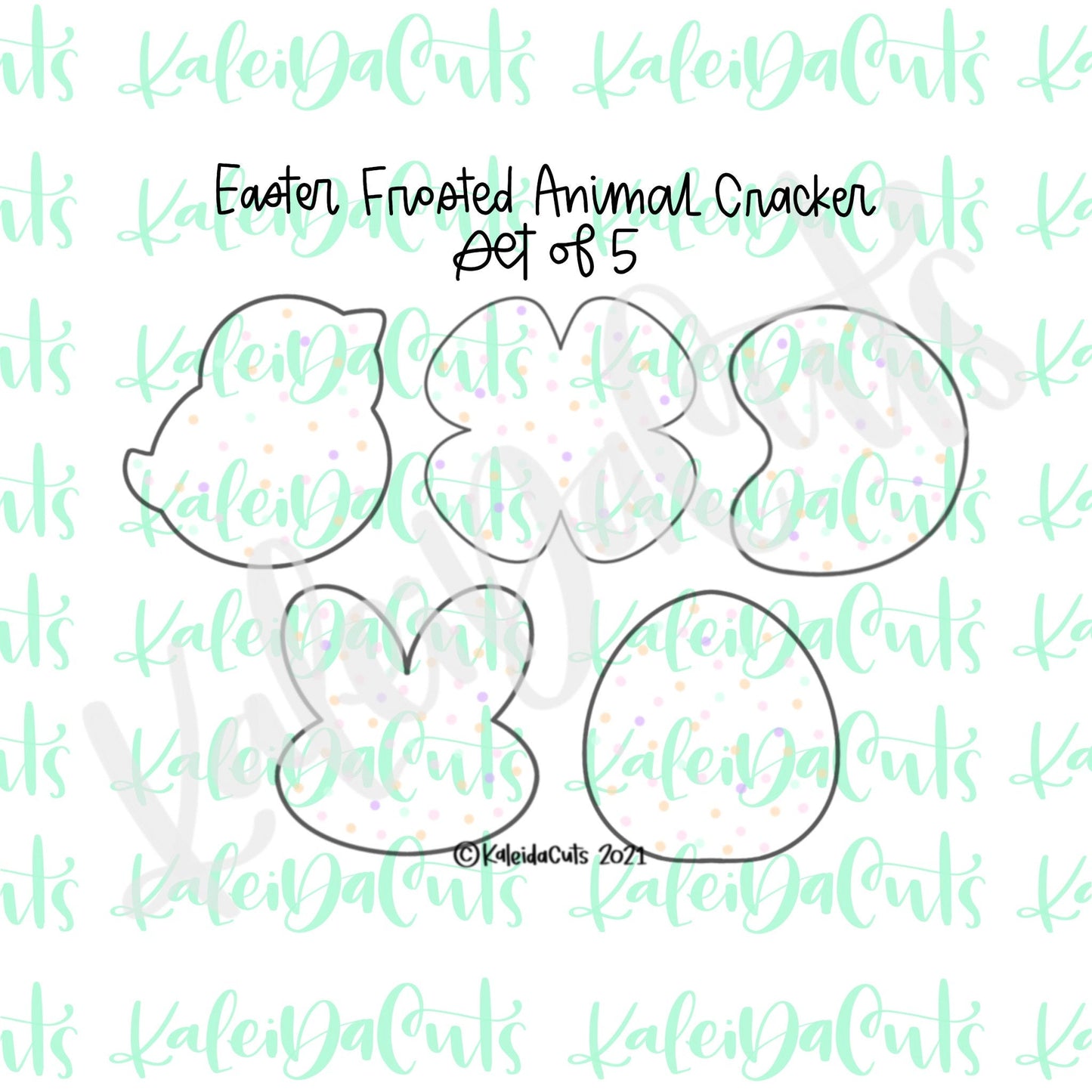 Easter Frosted Animal Cookie Cutter Set of 5