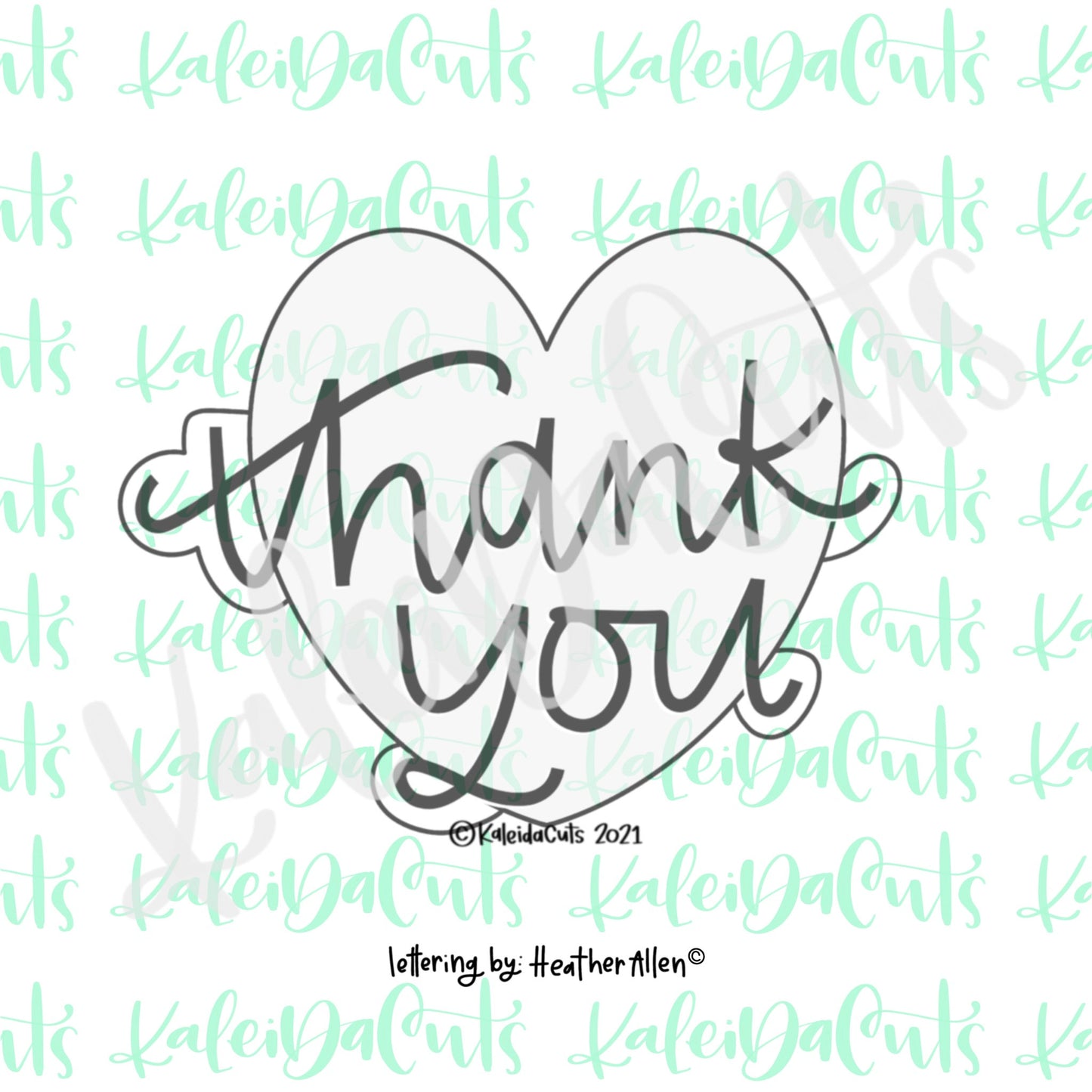 Thank You Heart Cookie Cutter