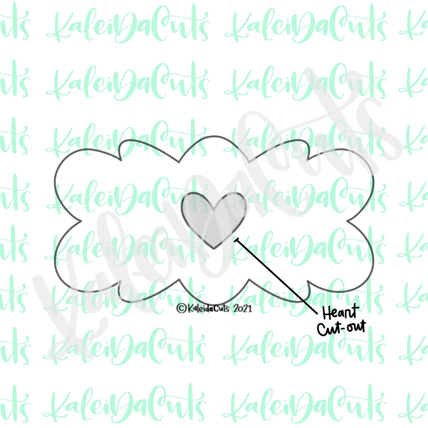 Nancy Heart Cutout Plaque Cookie Cutter