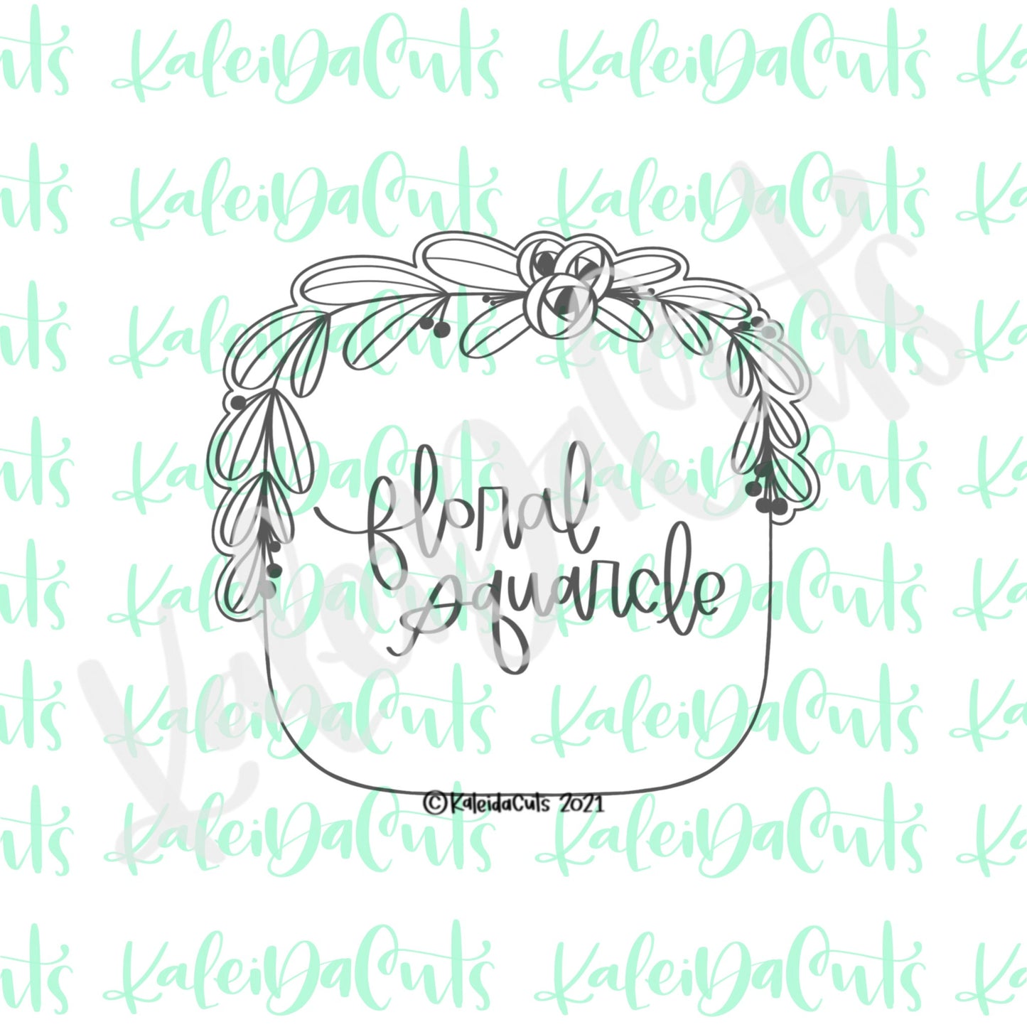 Floral Squarcle Cookie Cutter