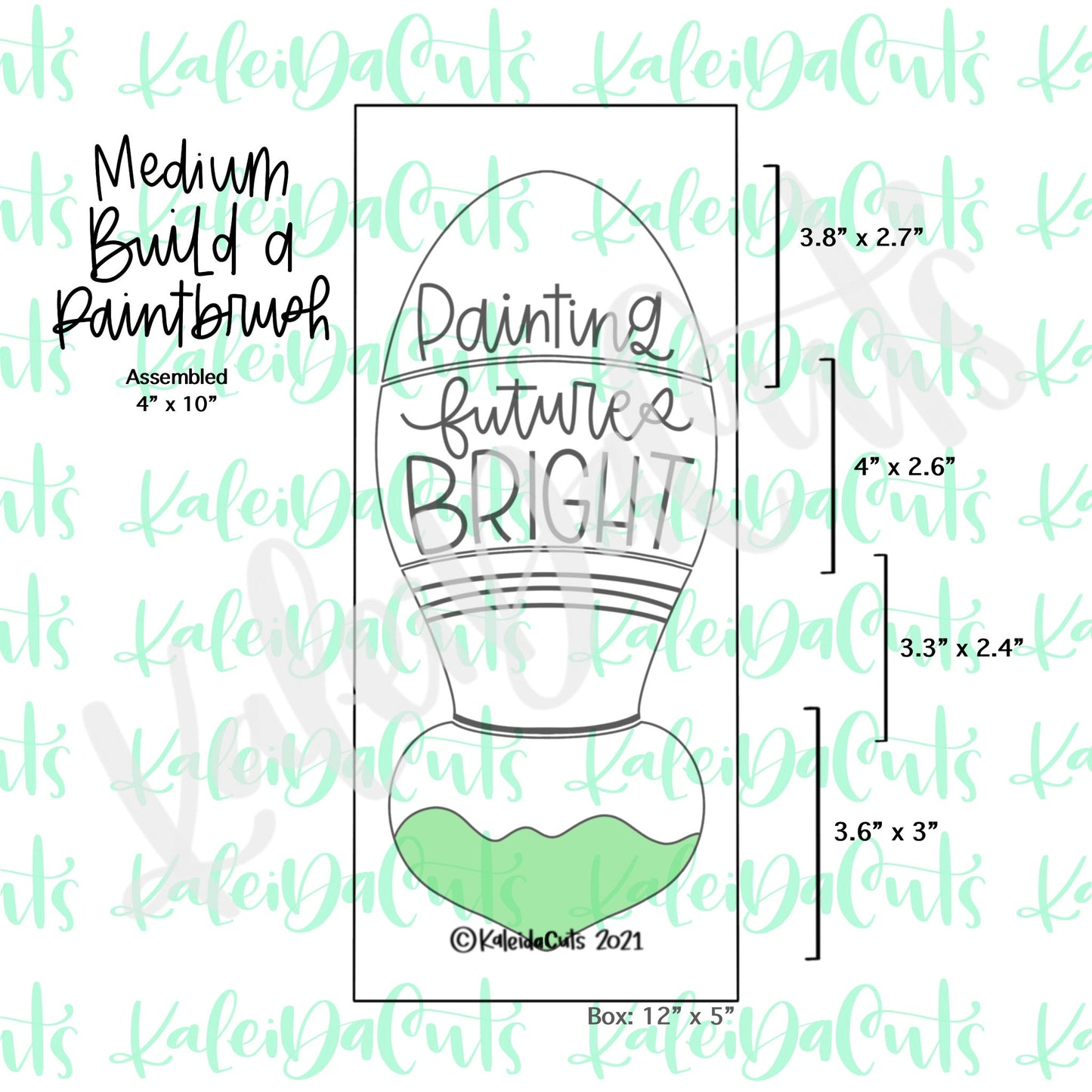 Medium Build a Paintbrush Cookie Cutter Set of 4