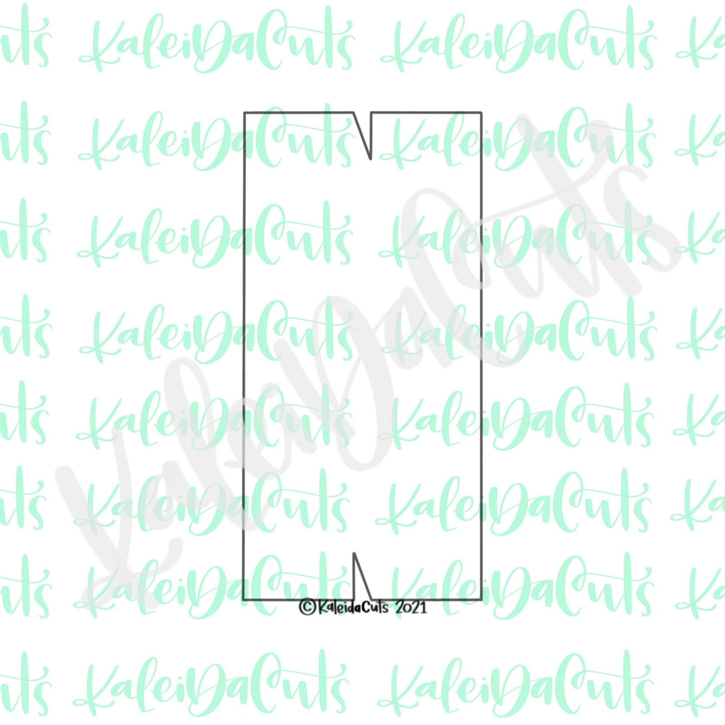 Tall Letter N Cookie Cutter