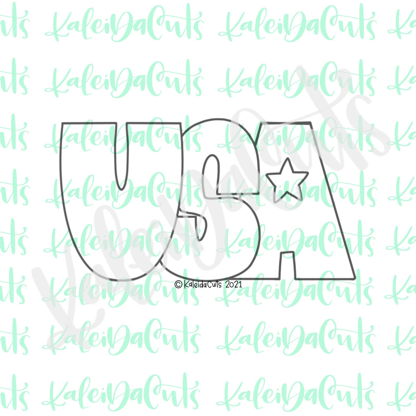 USA Lettering Cookie Cutter