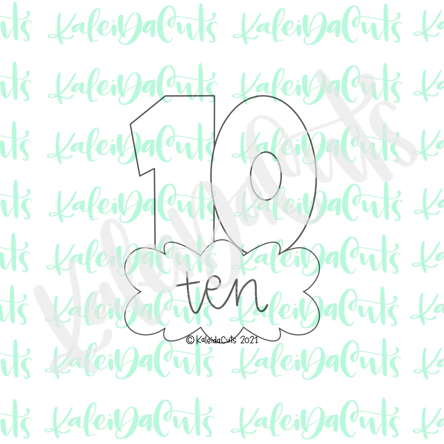 Nancy Number Ten Cookie Cutter