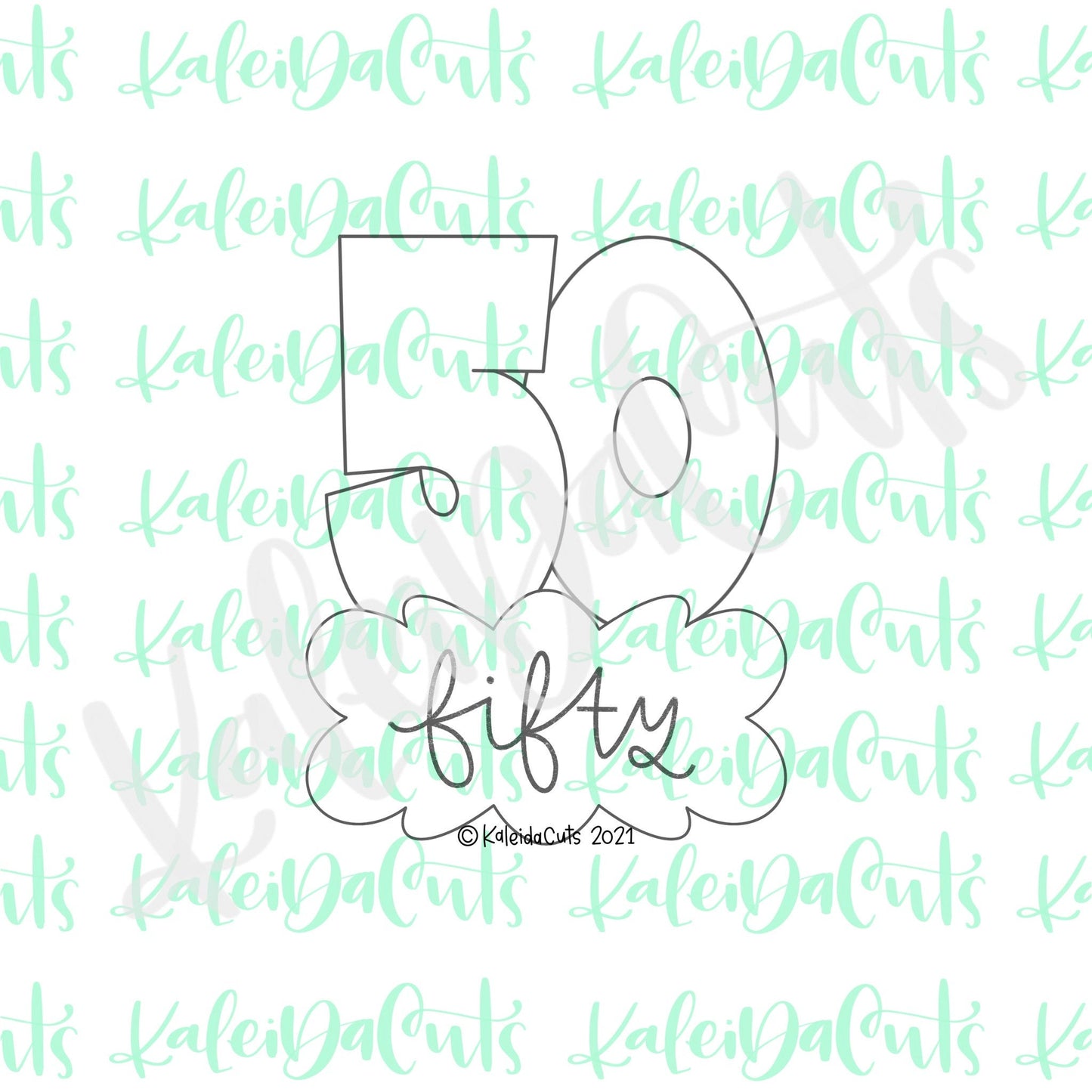 Nancy Number Fifty Cookie Cutter