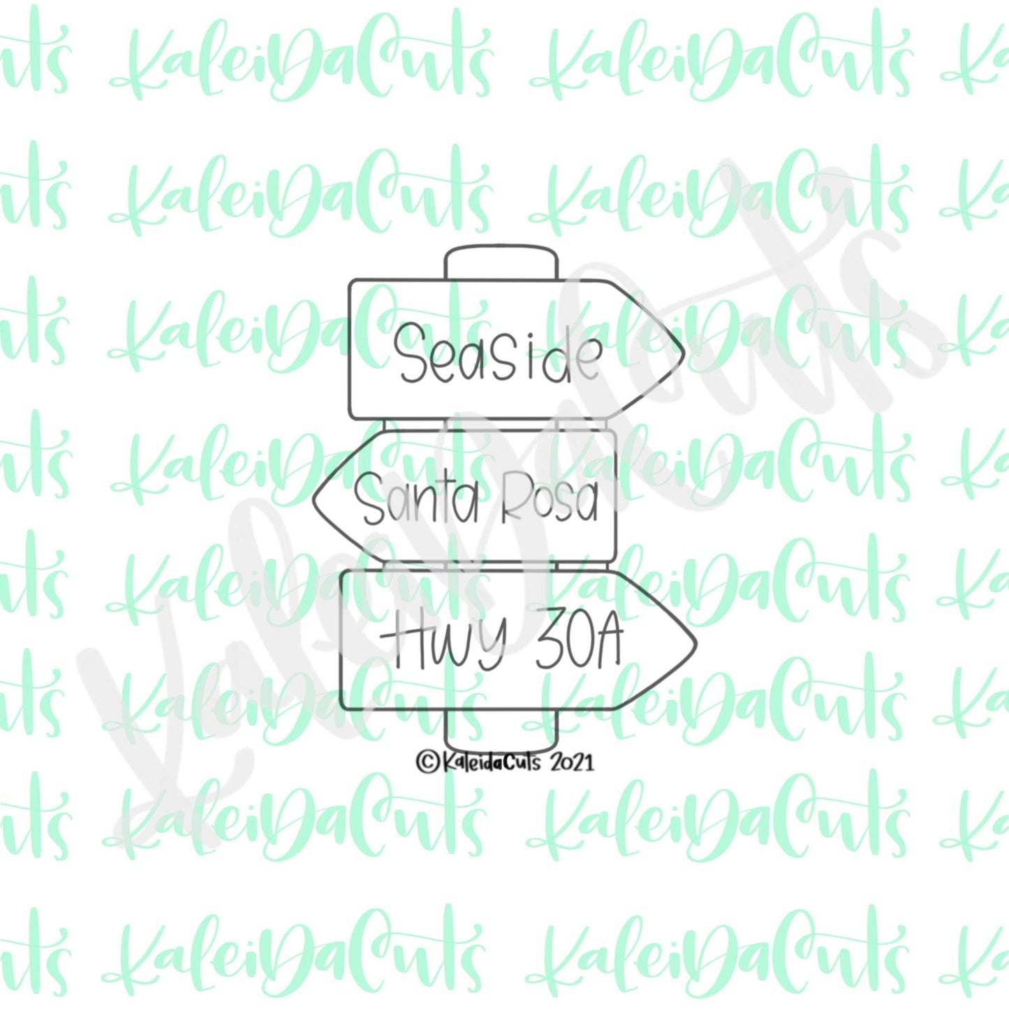 Destination Sign Cookie Cutter