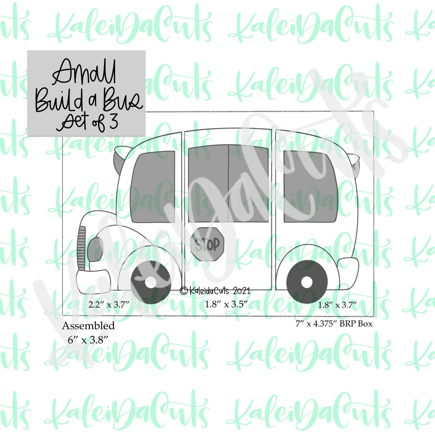 Small Build a Bus Set of 3 Cookie Cutters