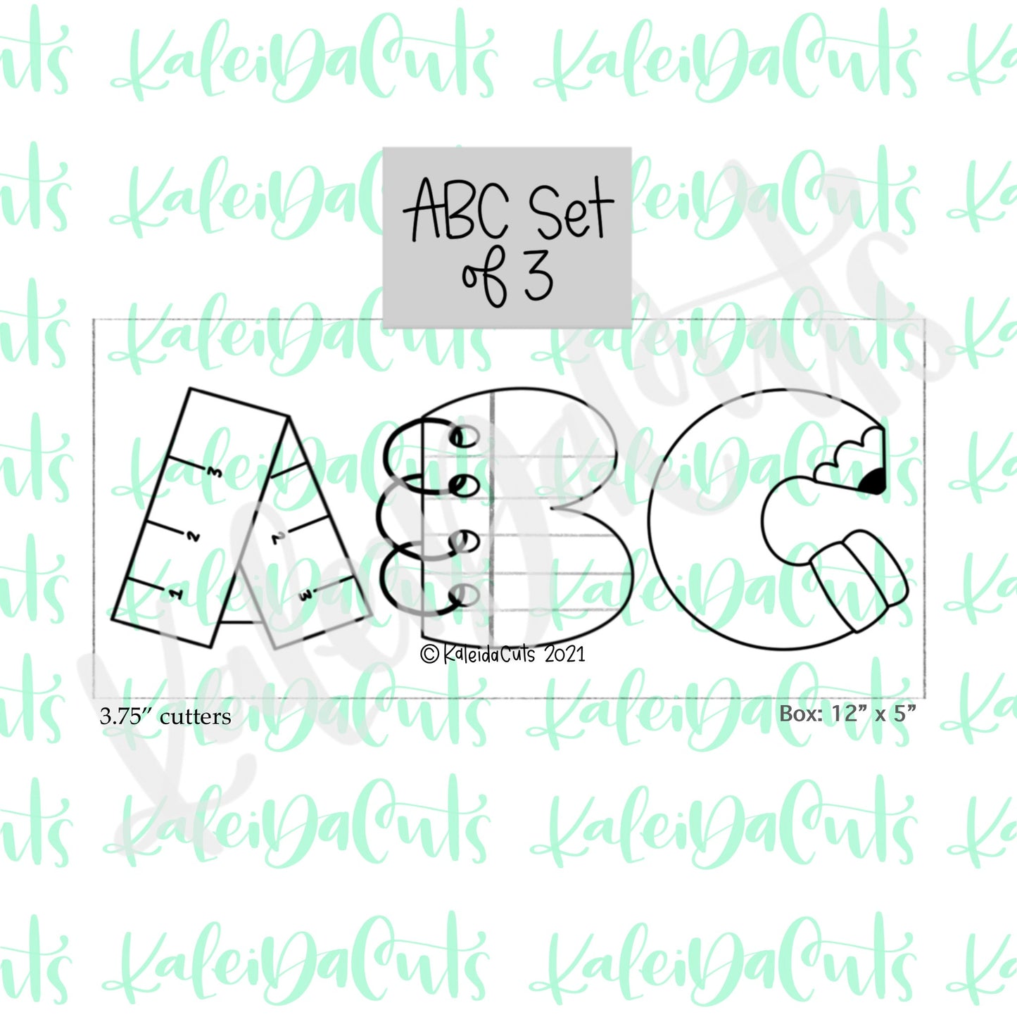 ABC Set of 3 Cookie Cutters