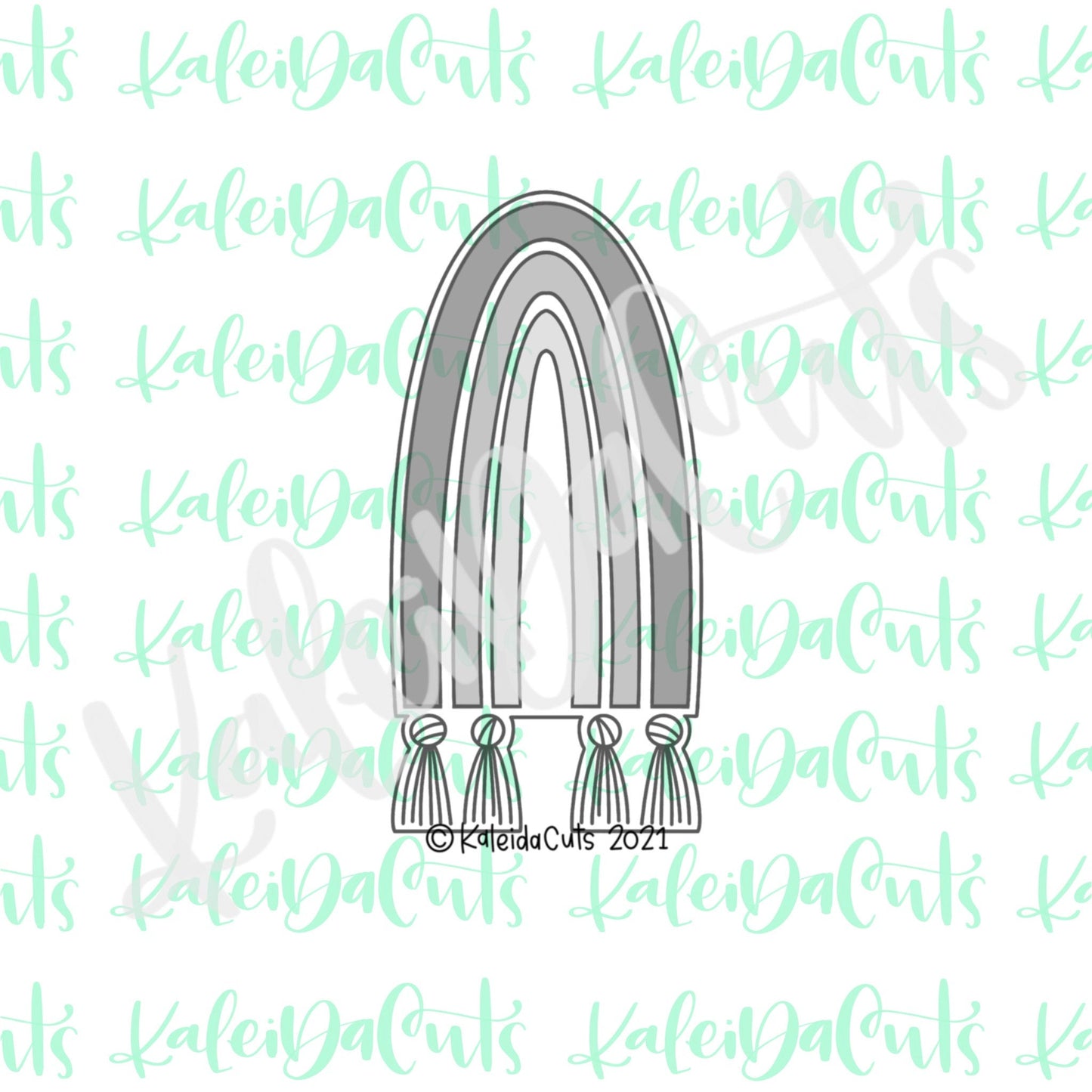Tall Tassel Rainbow Cookie Cutter