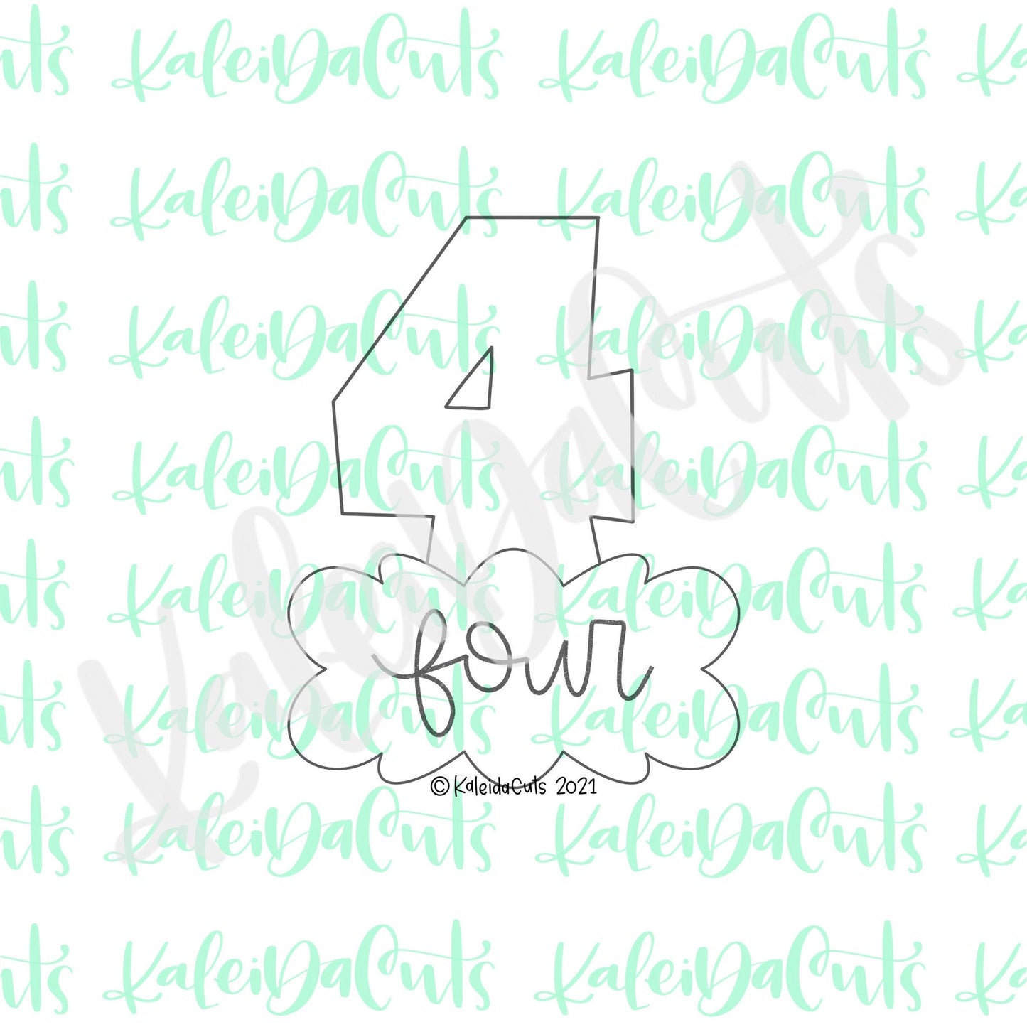 Nancy Number Four Cookie Cutter