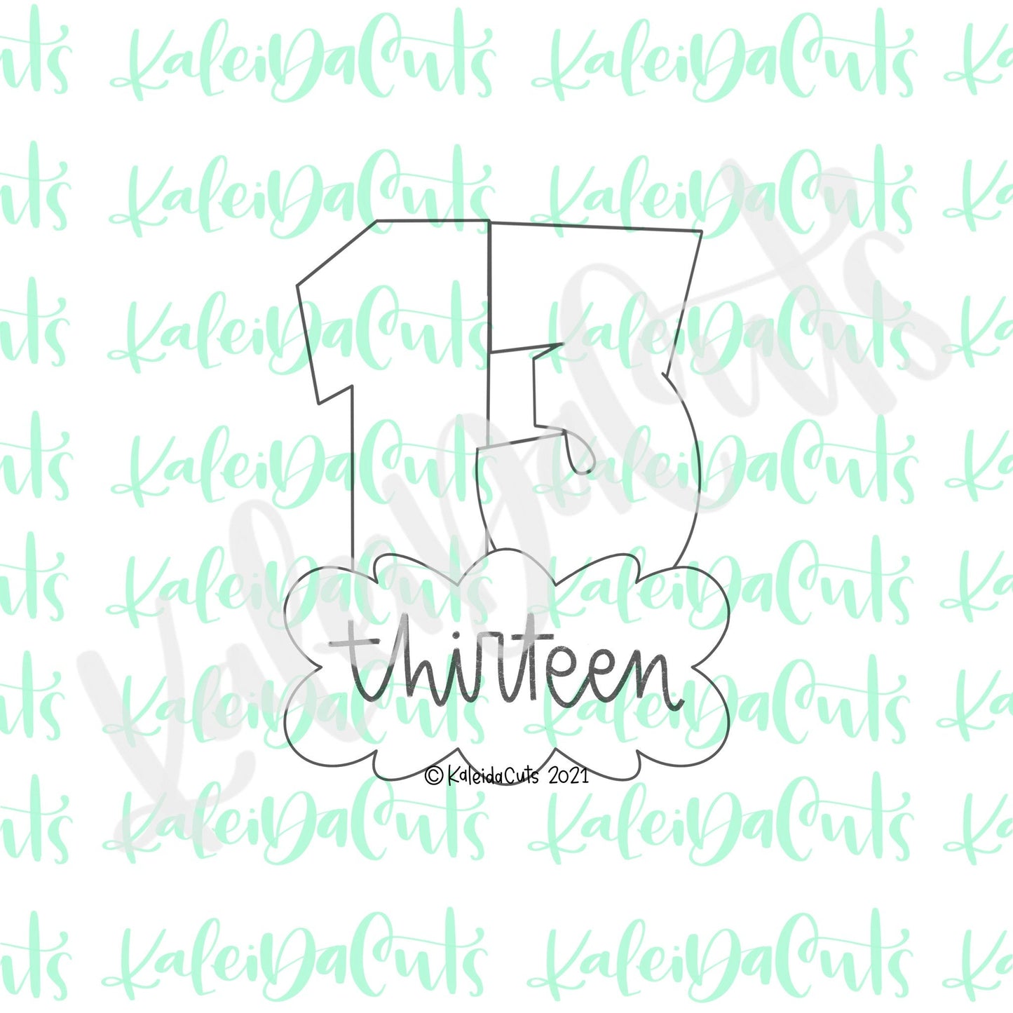 Nancy Number Thirteen Cookie Cutter