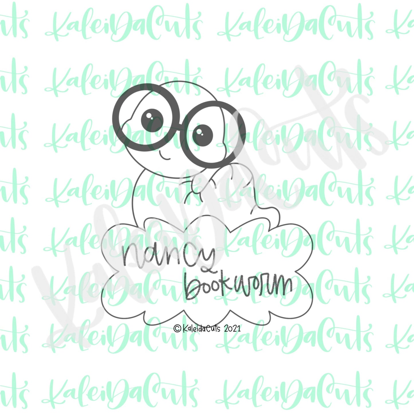 Nancy Bookworm Plaque Cookie Cutter