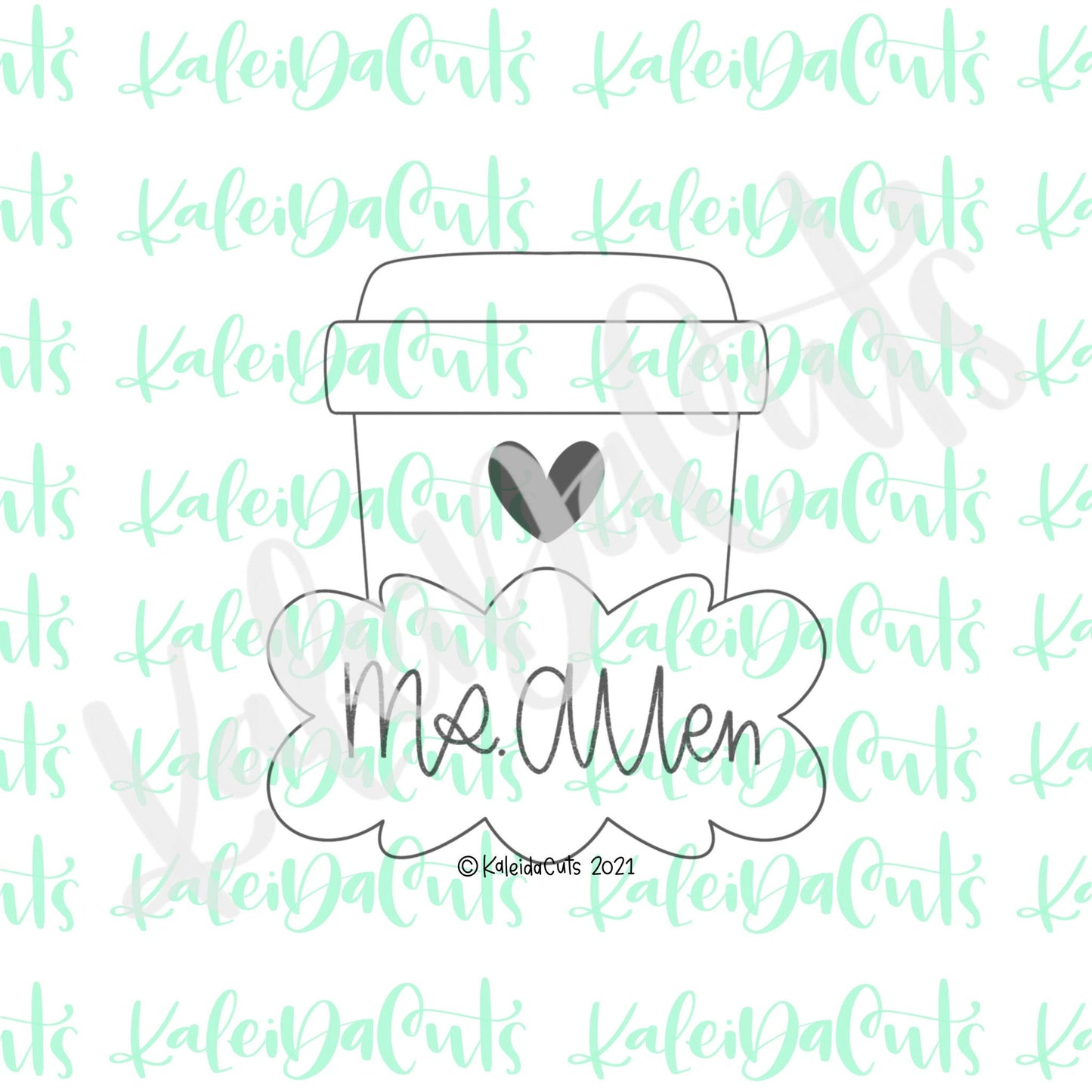 Nancy Coffee Plaque Cookie Cutter