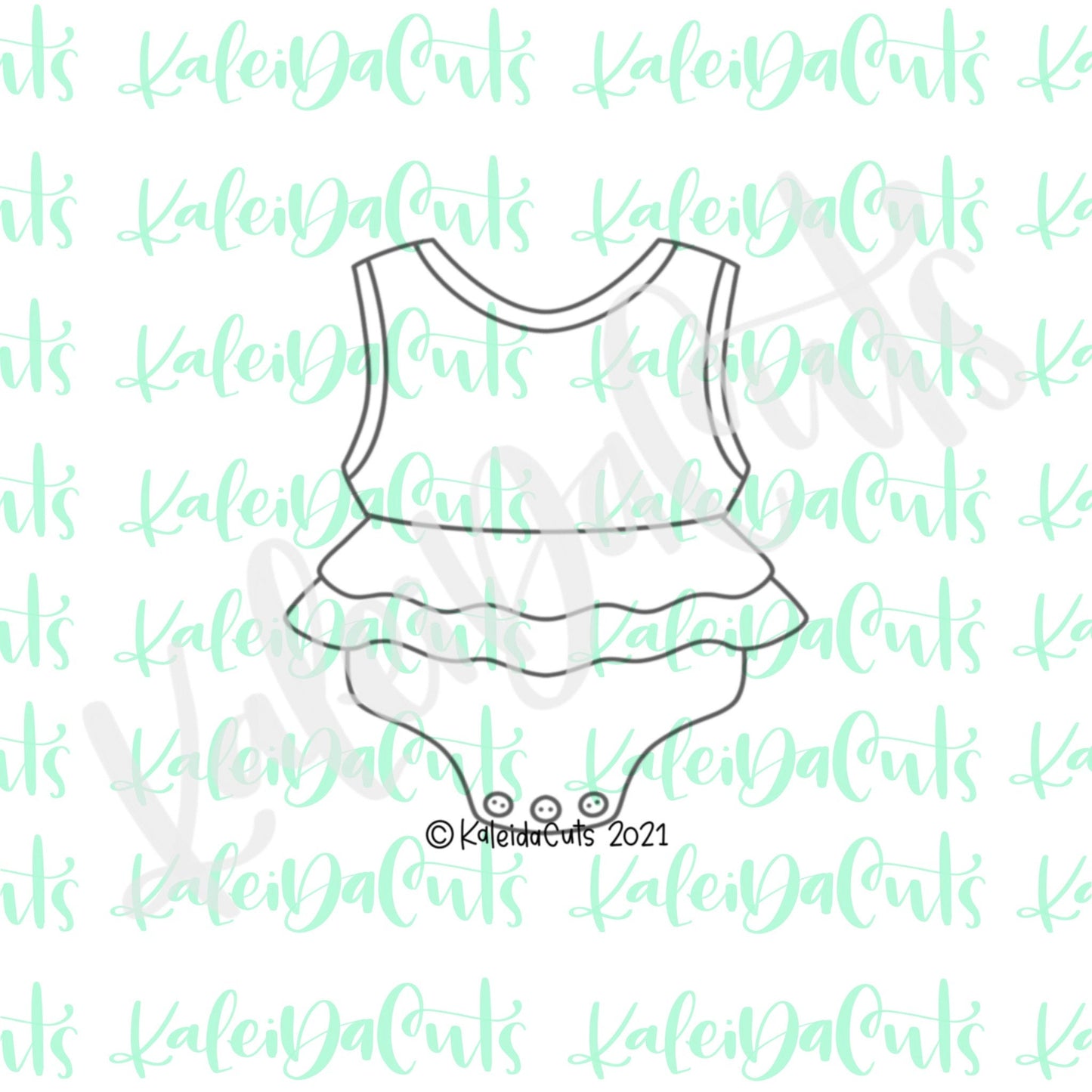 Side Ruffle Romper Cookie Cutter
