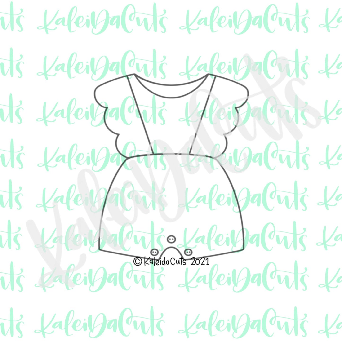 Scallop Sleeve Romper Cookie Cutter