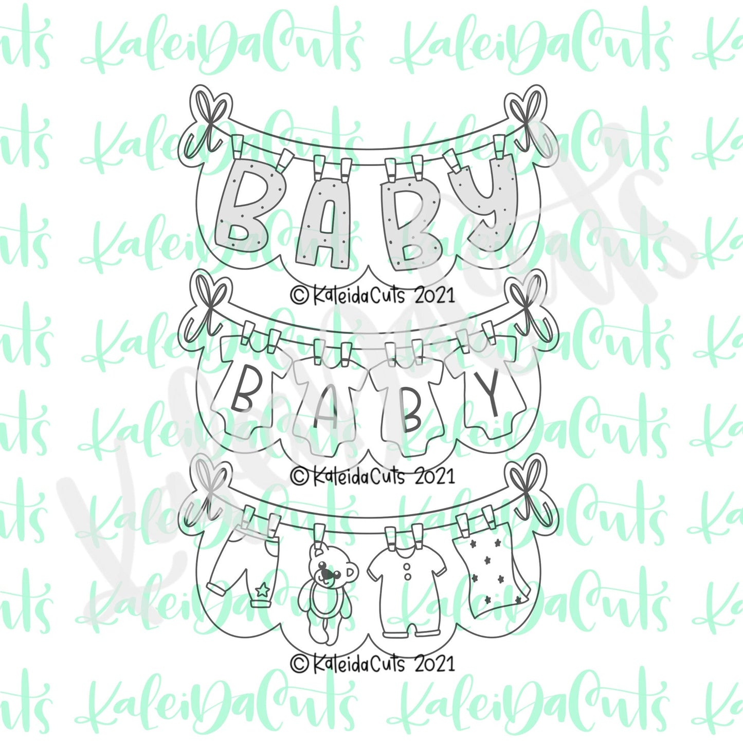 Baby Clothesline Cookie Cutter