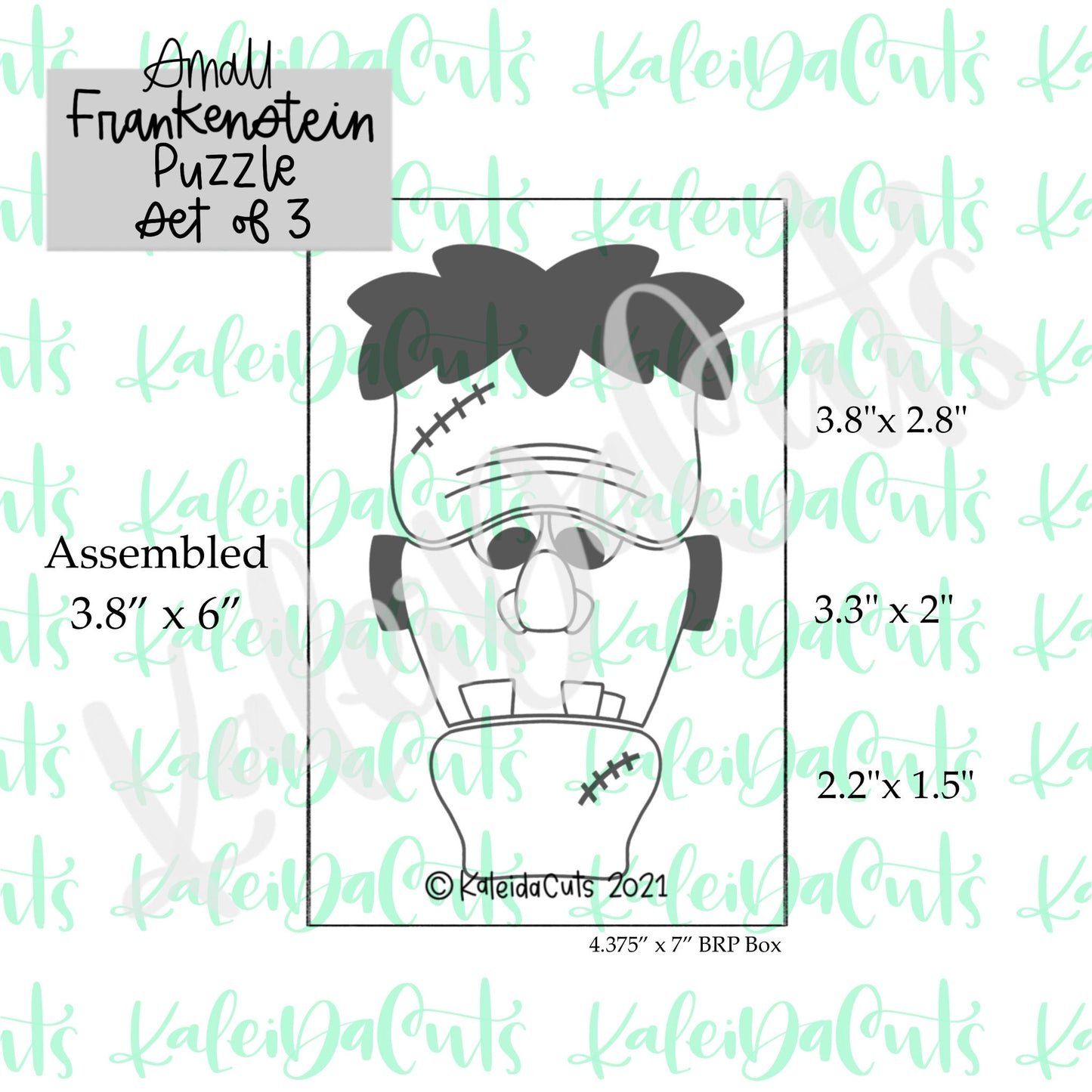 Small Build a Frankenstein Puzzle- 3 Cookie Cutters