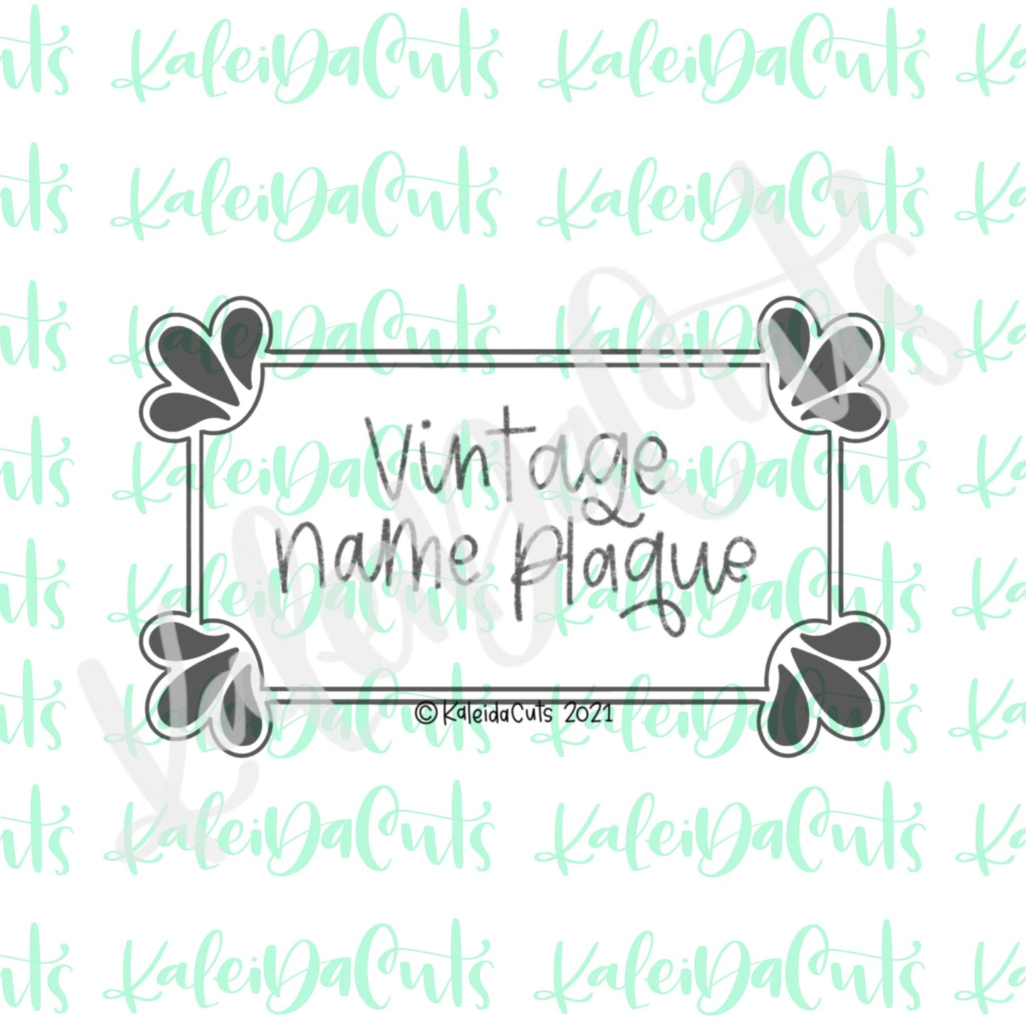 Vintage Name Plaque Cookie Cutter