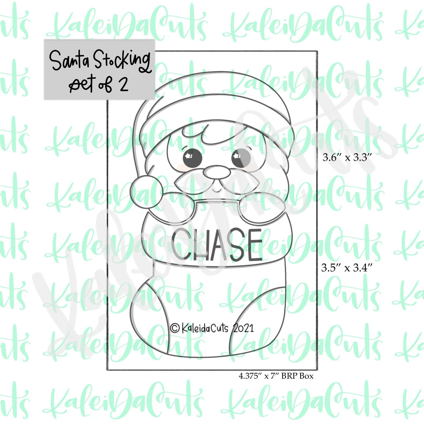 Santa Stocking Set of 2 Cookie Cutters