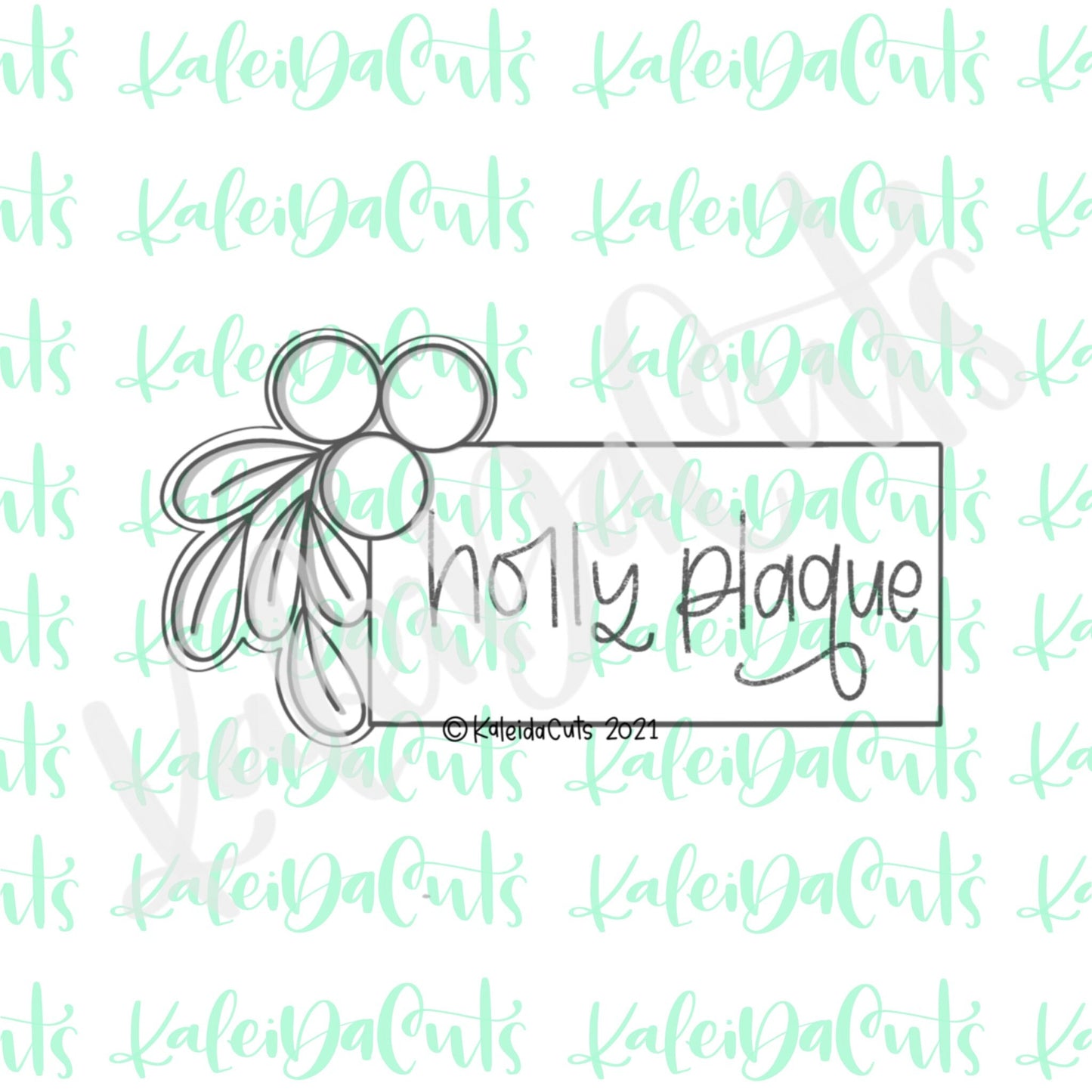 Holly Plaque Cookie Cutter