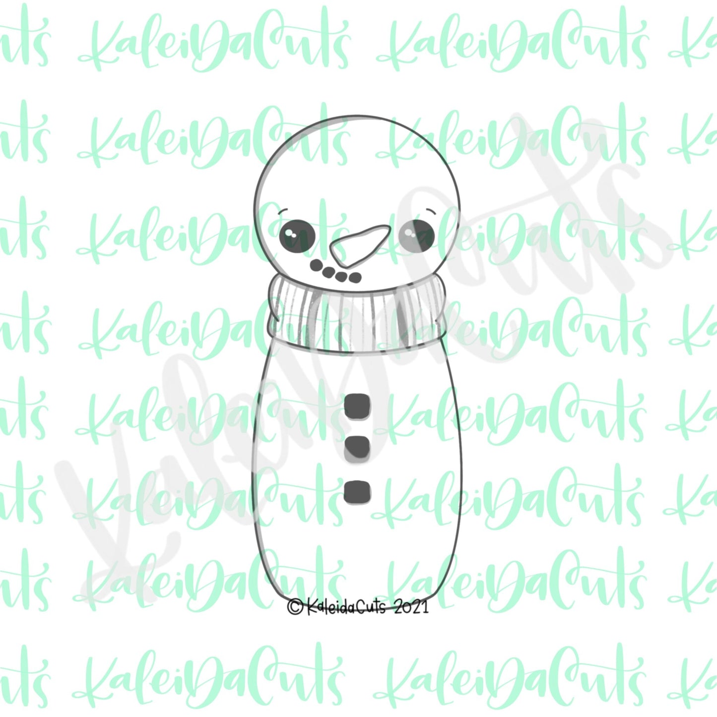 Tall Snowman Bald Cookie Cutter