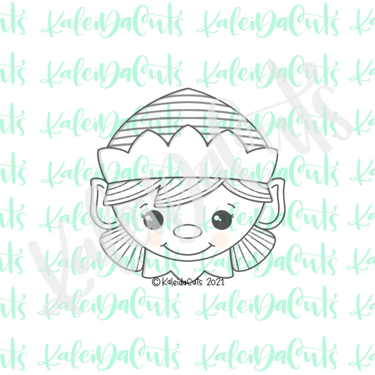 Girl Elf Face Cookie Cutter