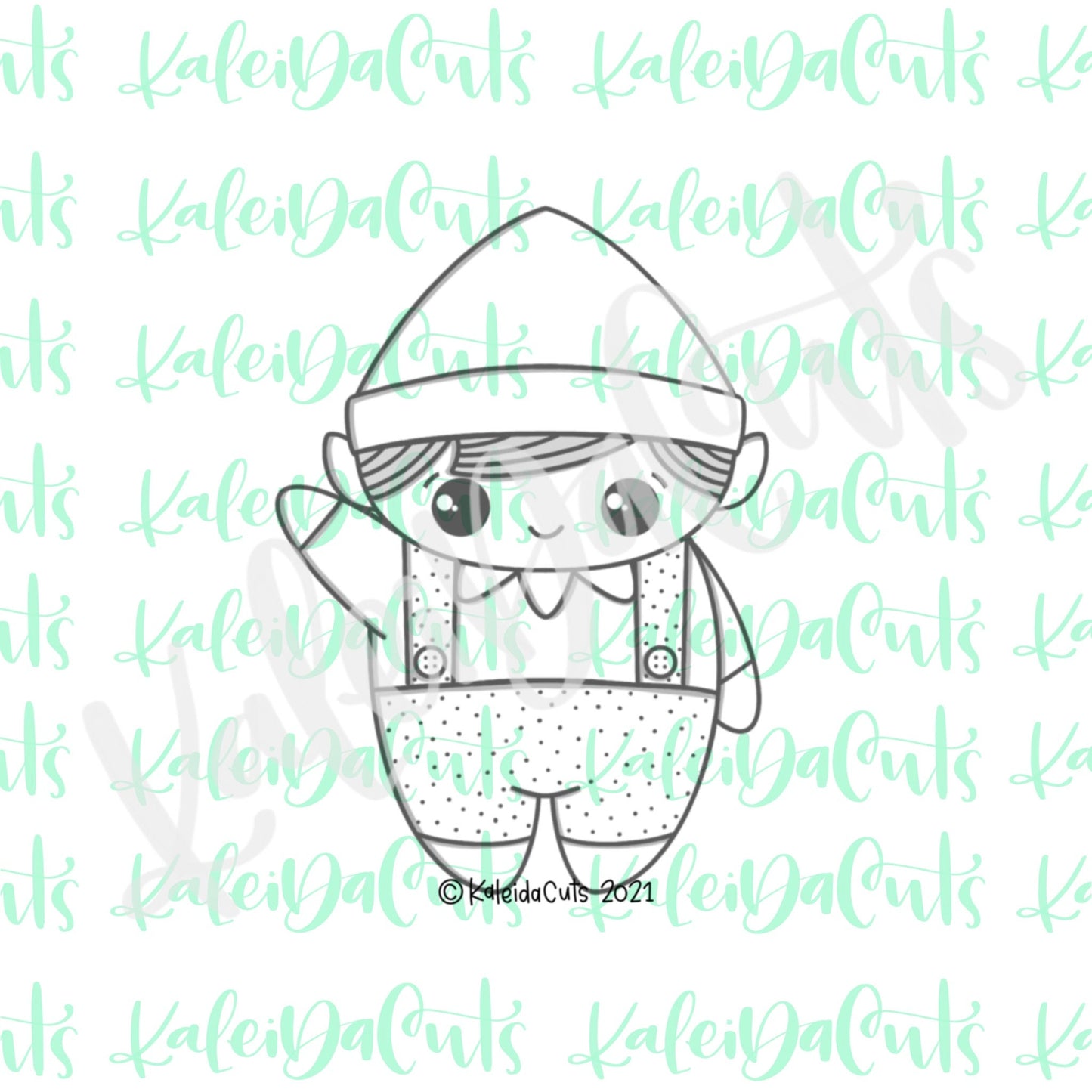 Waving Elf Cookie Cutter