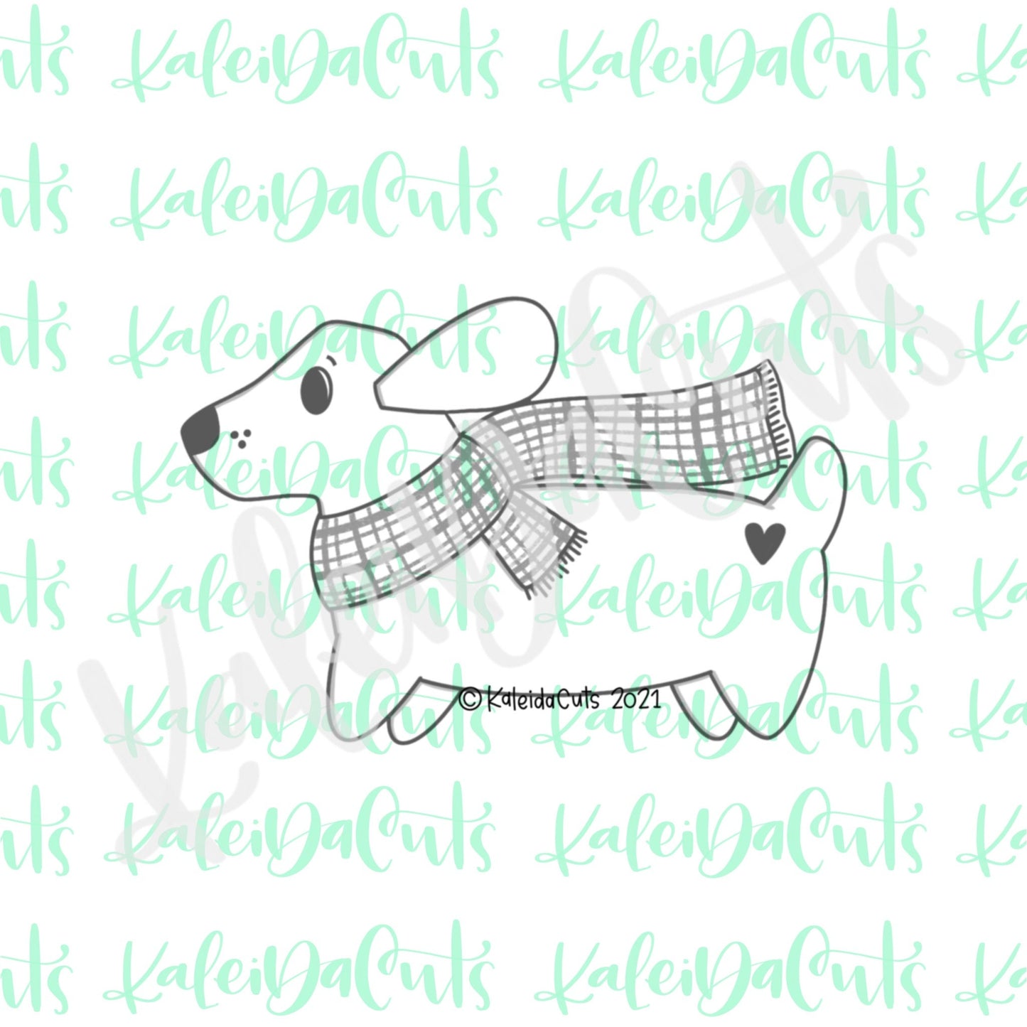 Dachshund Scarf Cookie Cutter