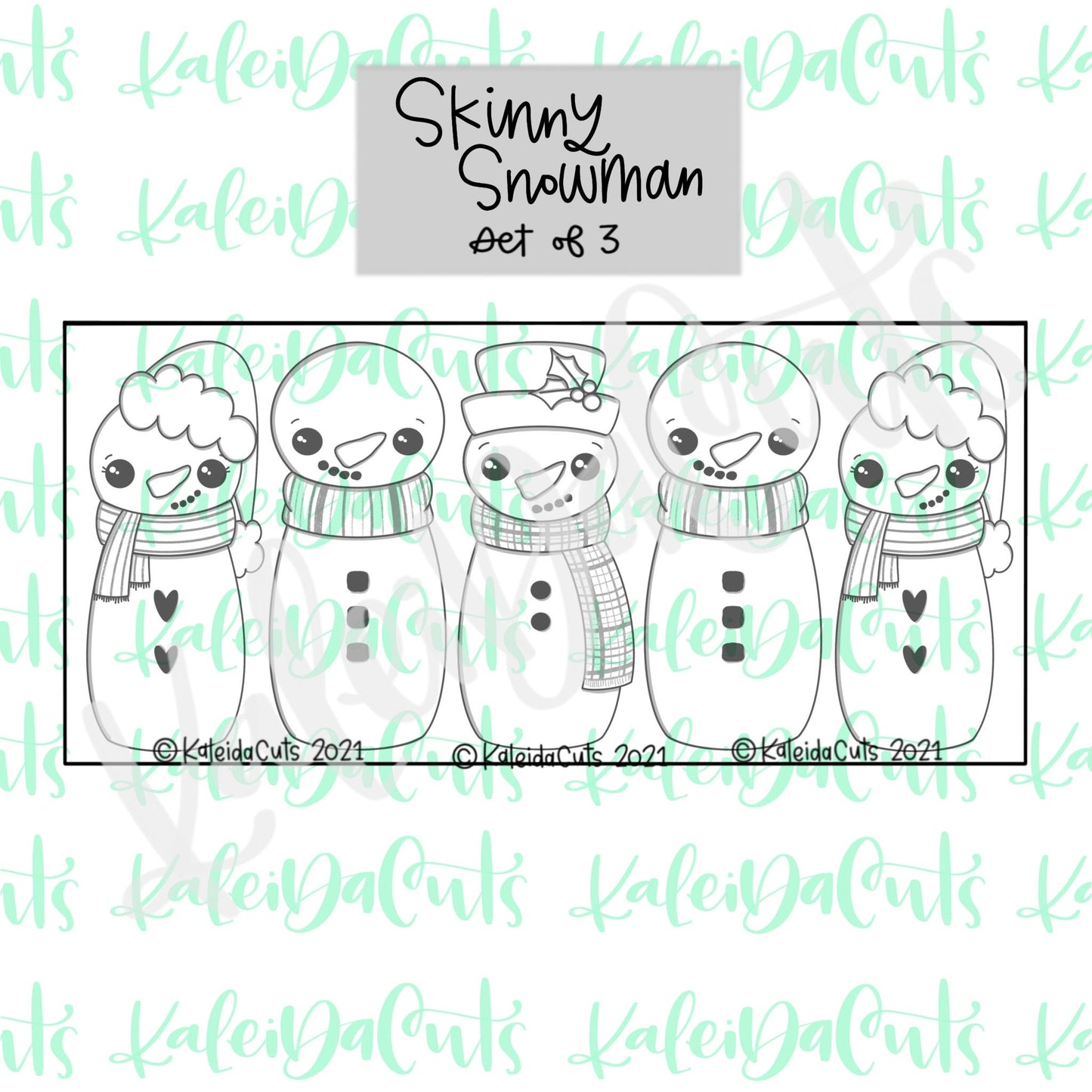 Skinny Snowman Set of 3 Cookie Cutters