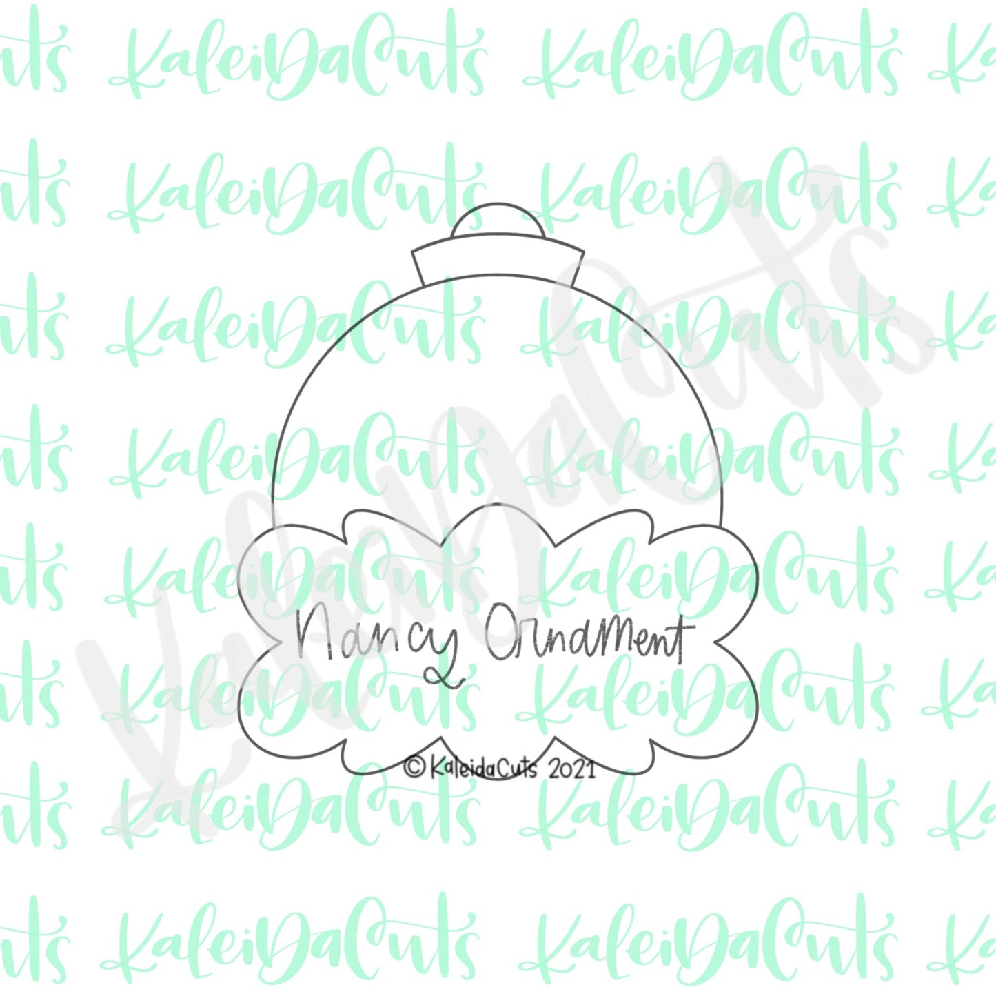 Ornament Nancy Plaque Cookie Cutter