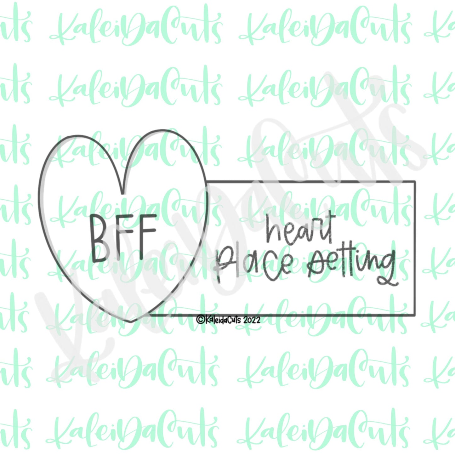 Heart Place Setting Cookie Cutter