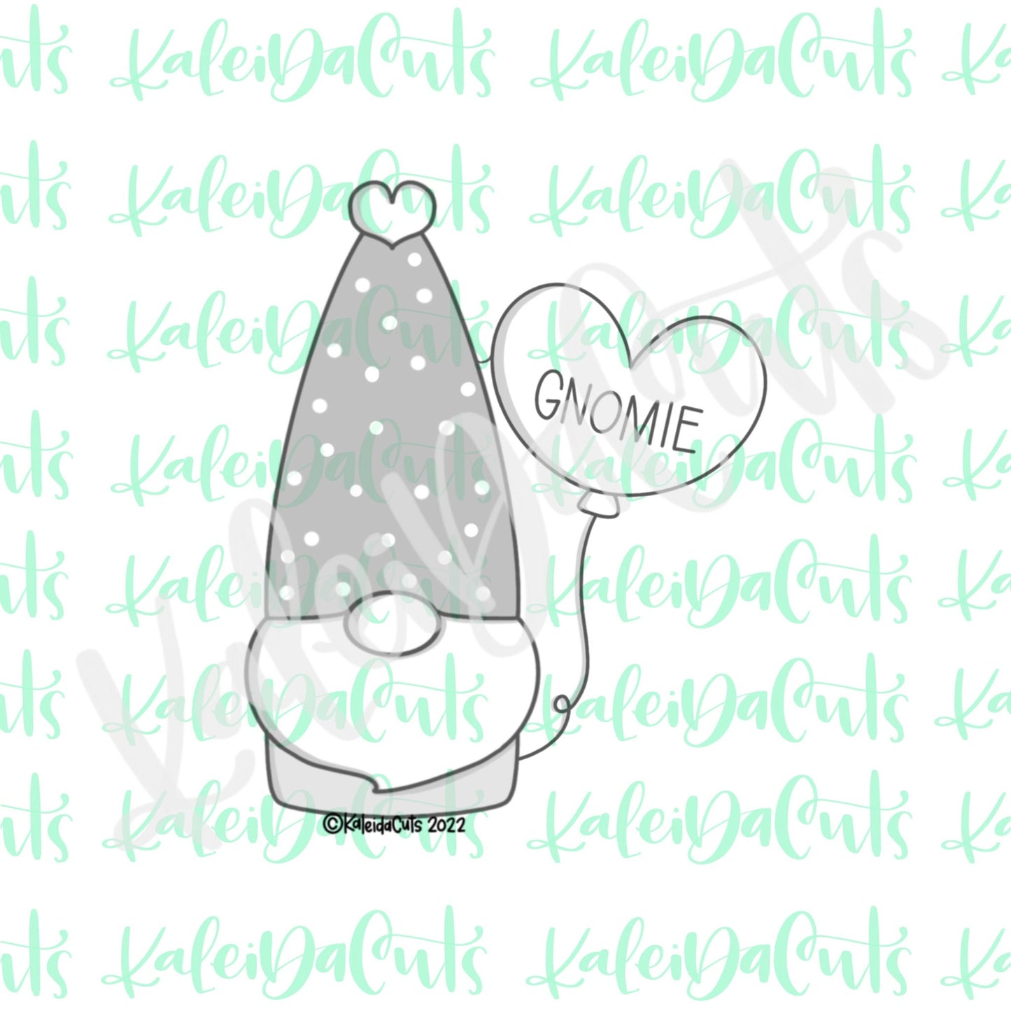 Gnome Heart Balloon Cookie Cutter
