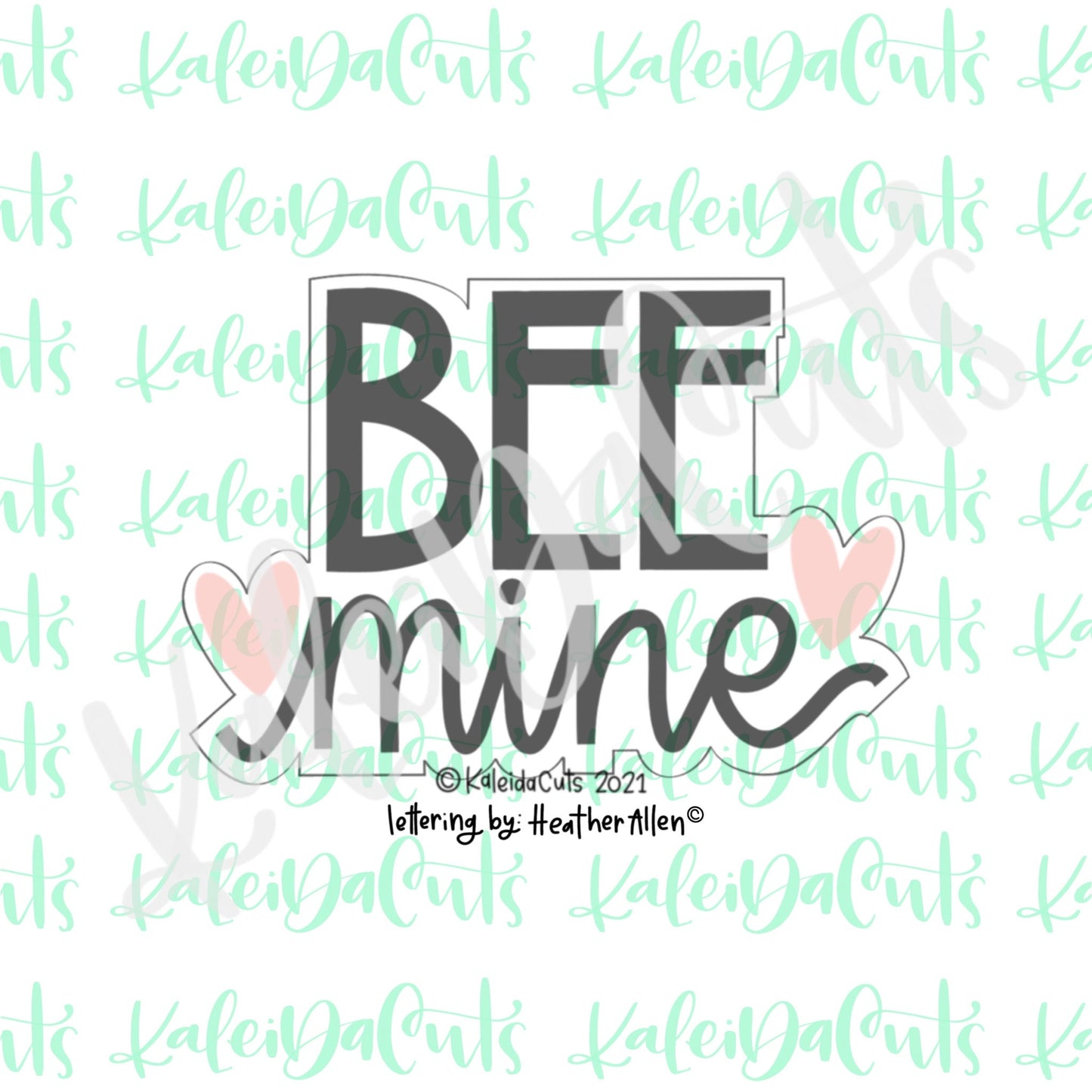 Bee Mine Lettering Cookie Cutter