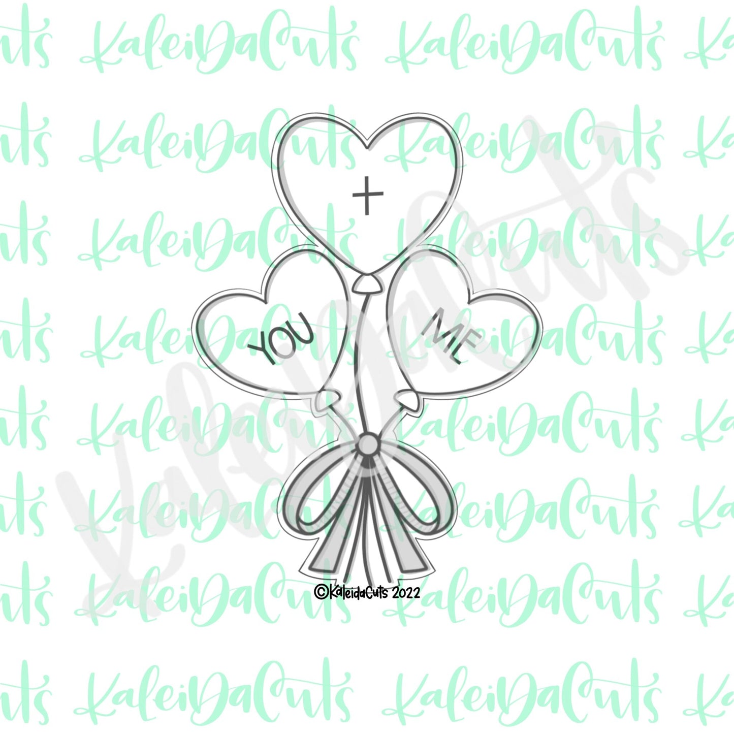 Heart Balloon Trio Cookie Cutter