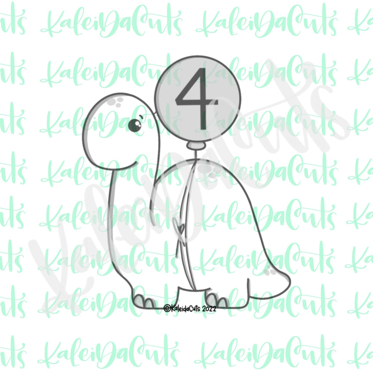 Party Brontosaurus Cookie Cutter