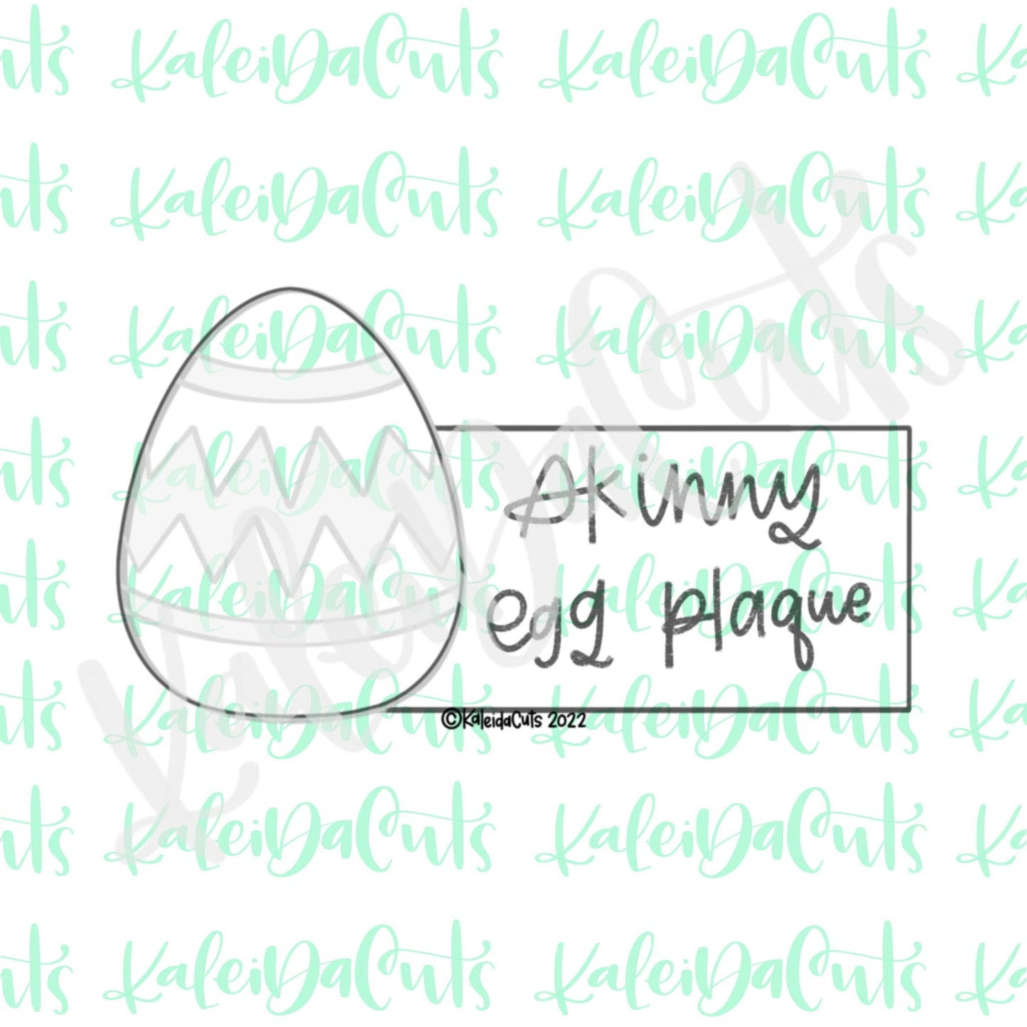 Skinny Egg Plaque Cookie Cutter
