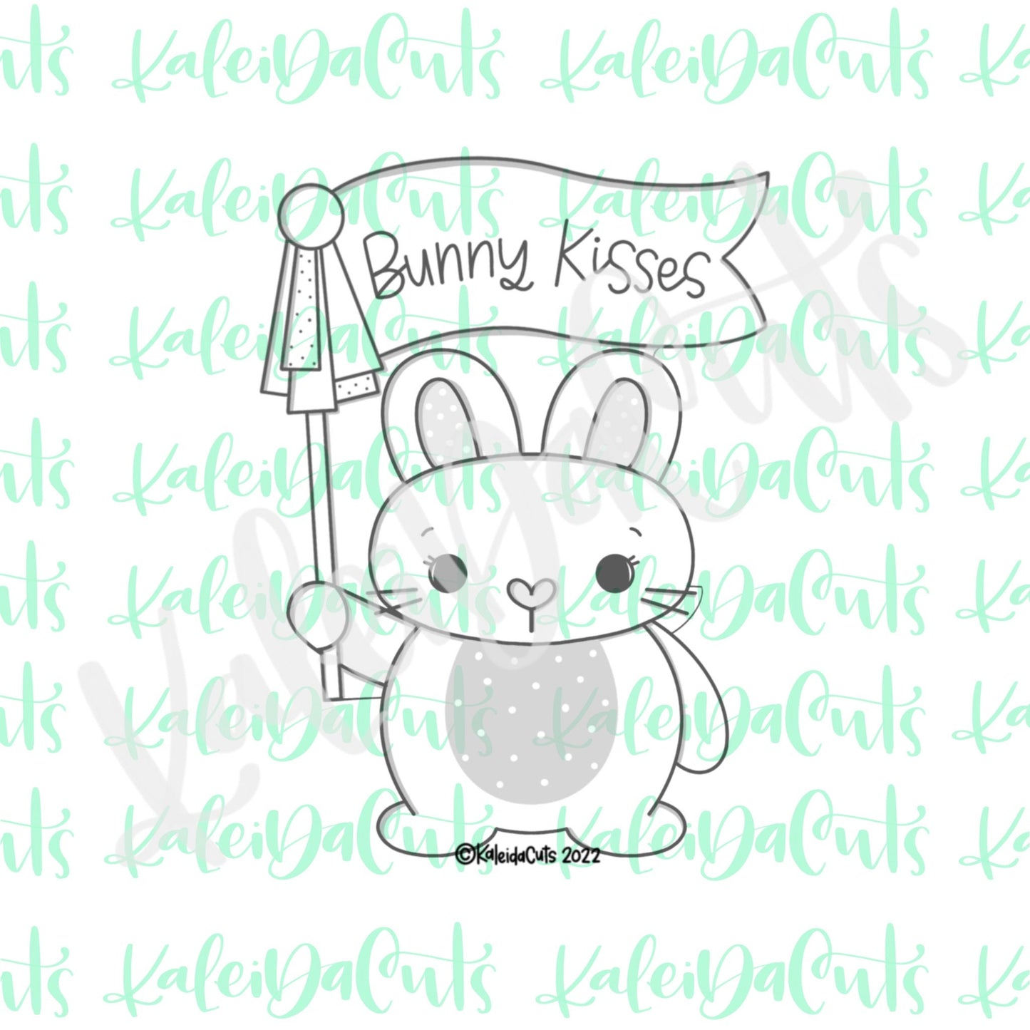 Bunny Pennant Cookie Cutter