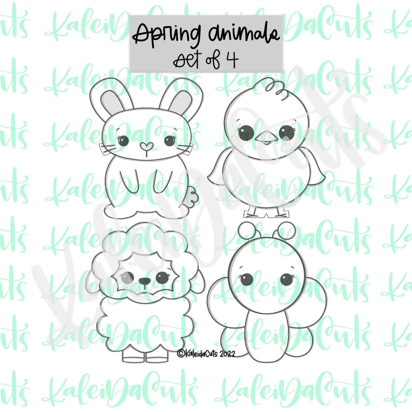 Spring Animal Set of 4 Cookie Cutter