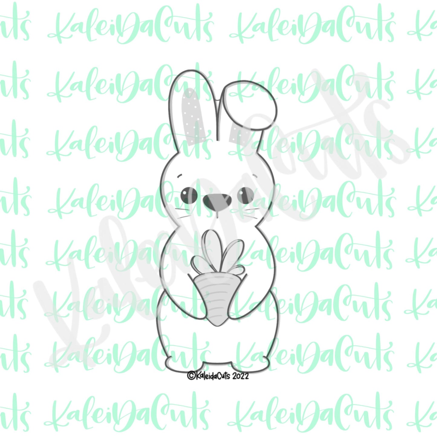 Bunny Stick Bent Ear Cookie Cutter