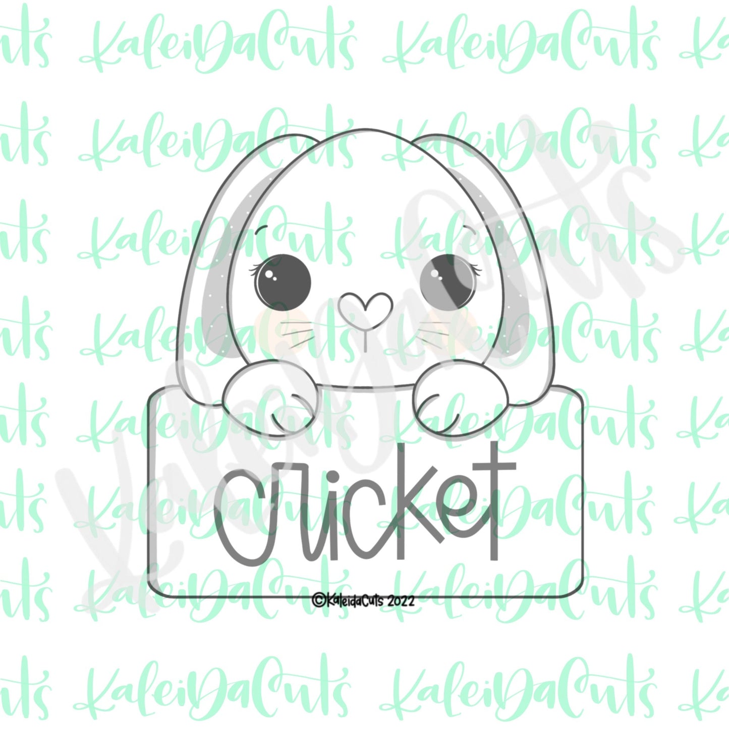 2022 Bunny Plaque Cookie Cutter