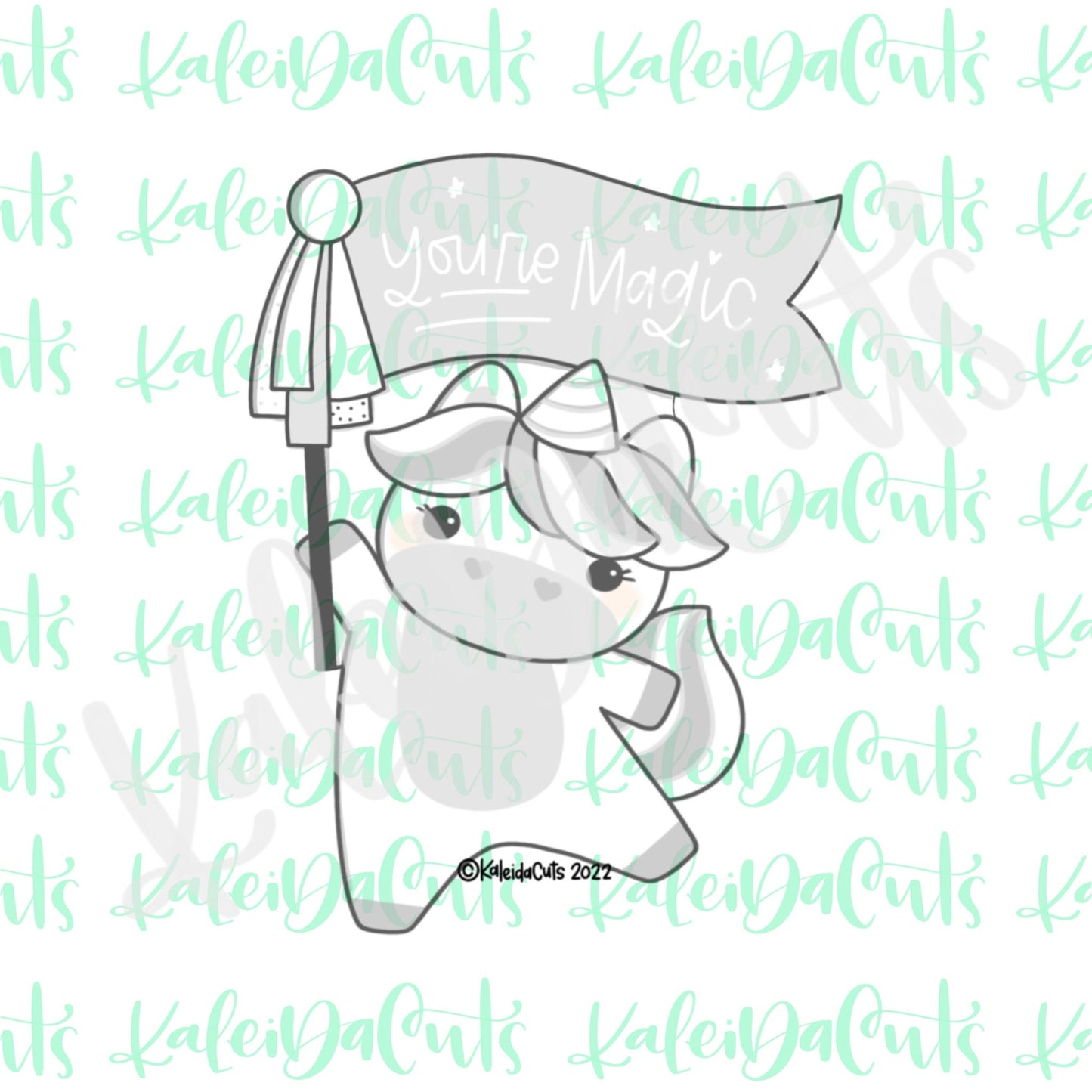 Unicorn Pennant Cookie Cutter