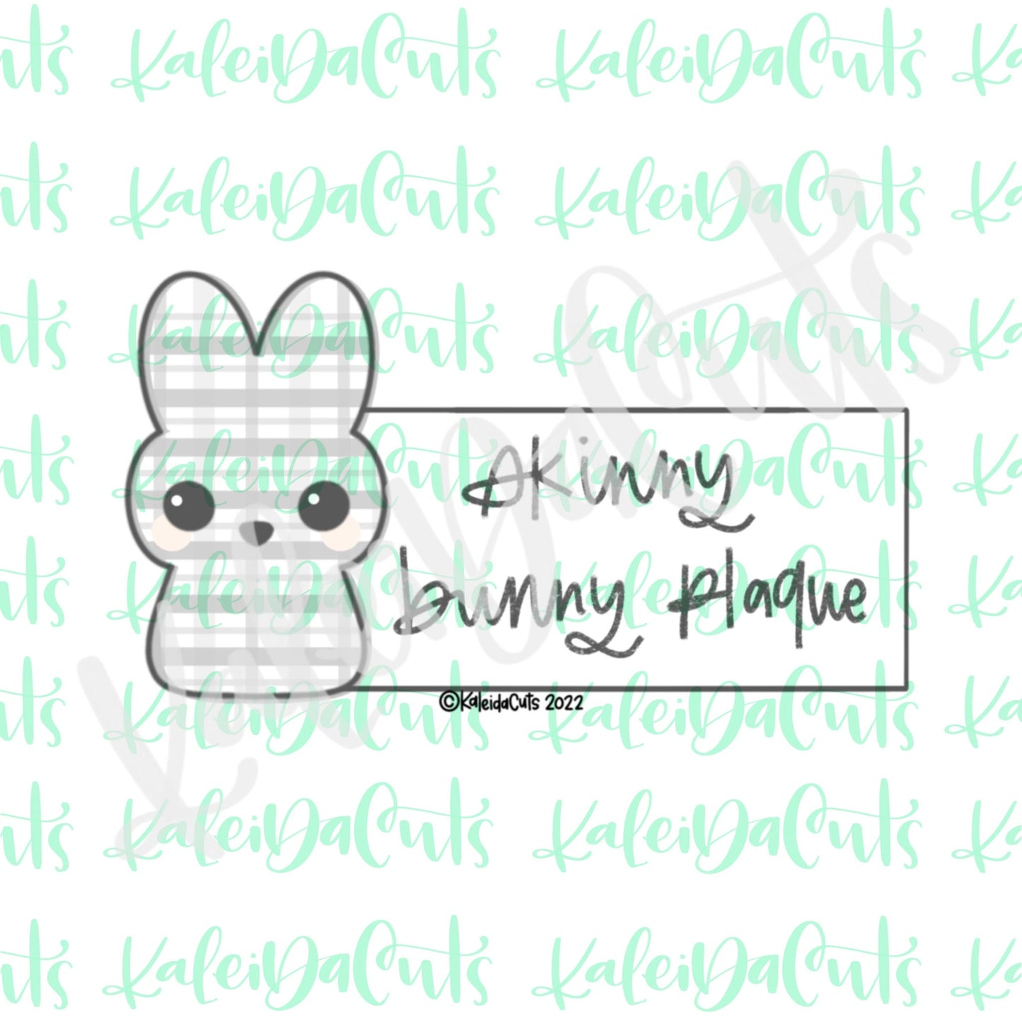 Skinny Bunny Plaque Cookie Cutter