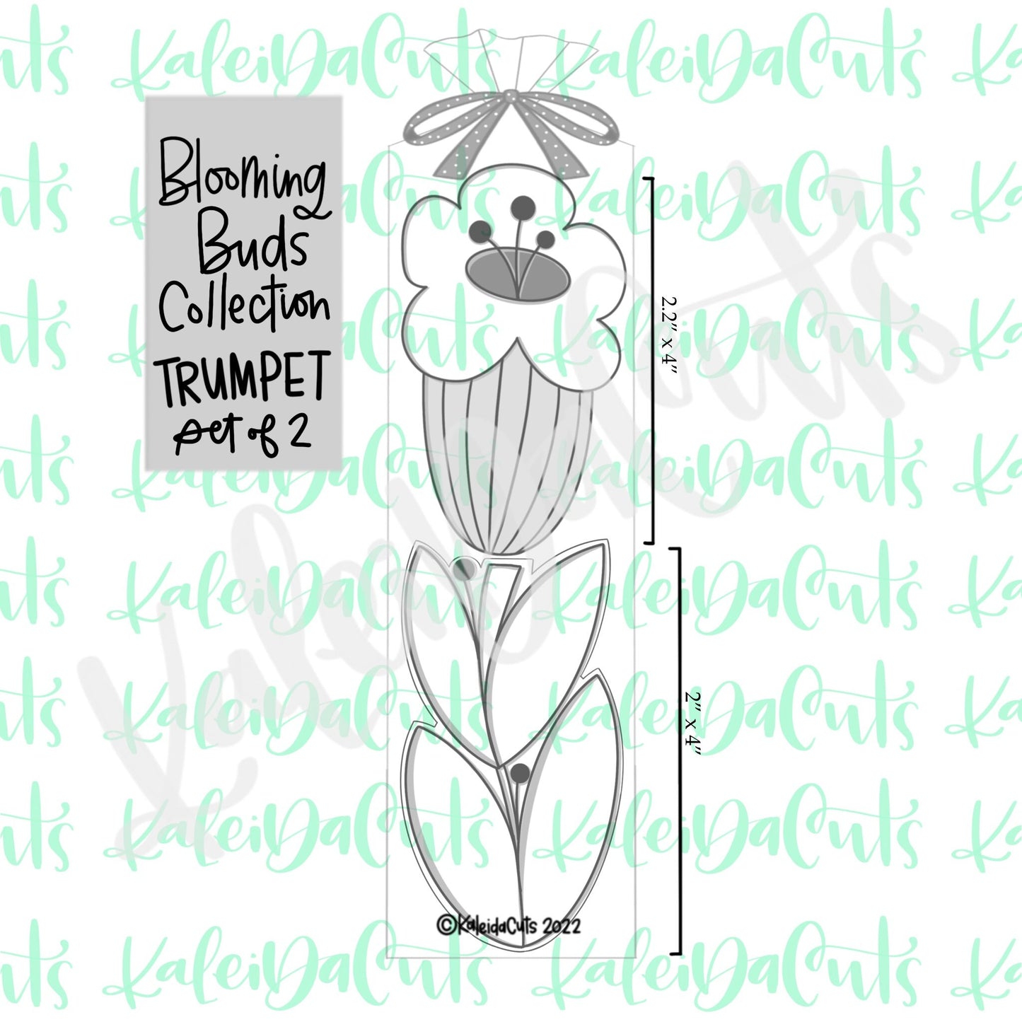 Blooming Buds- Trumpet Set of 2 Cookie Cutters