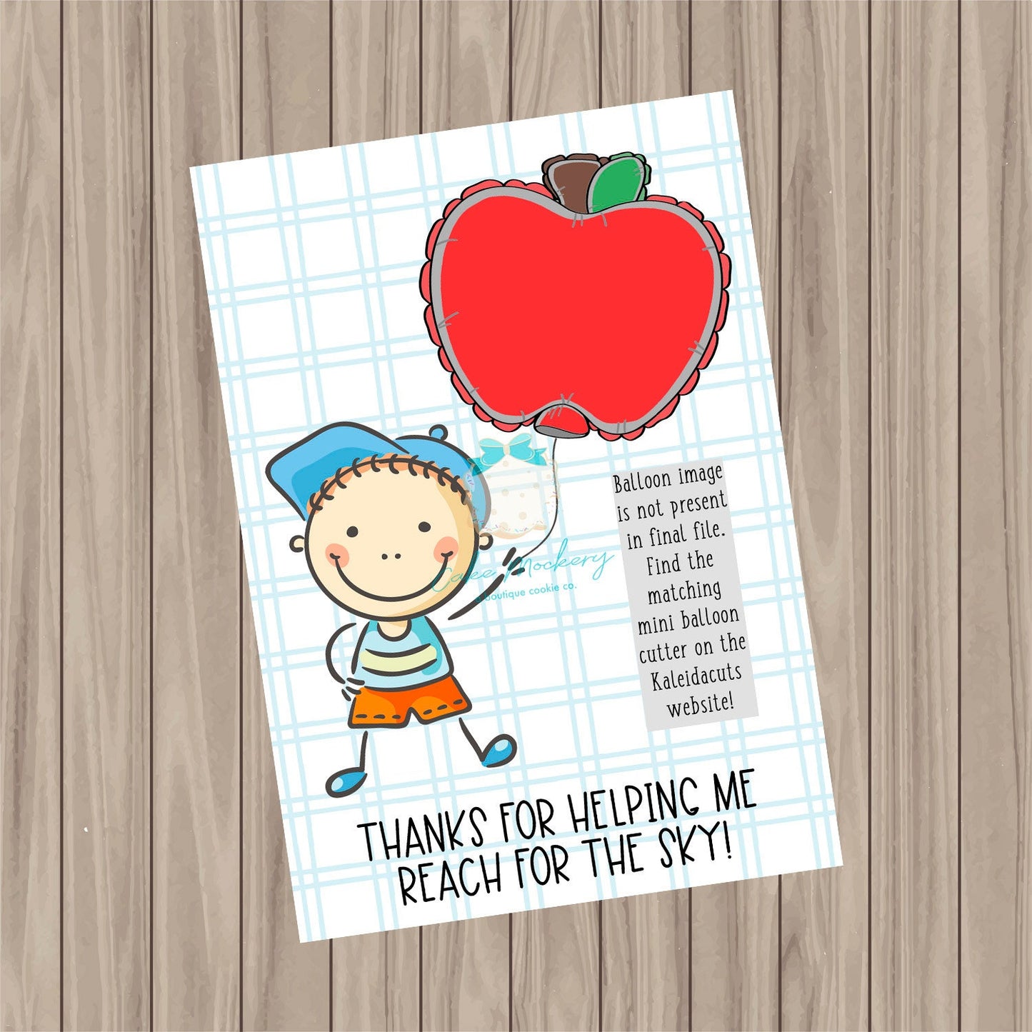 Mylar Apple Balloon Cookie Cutter