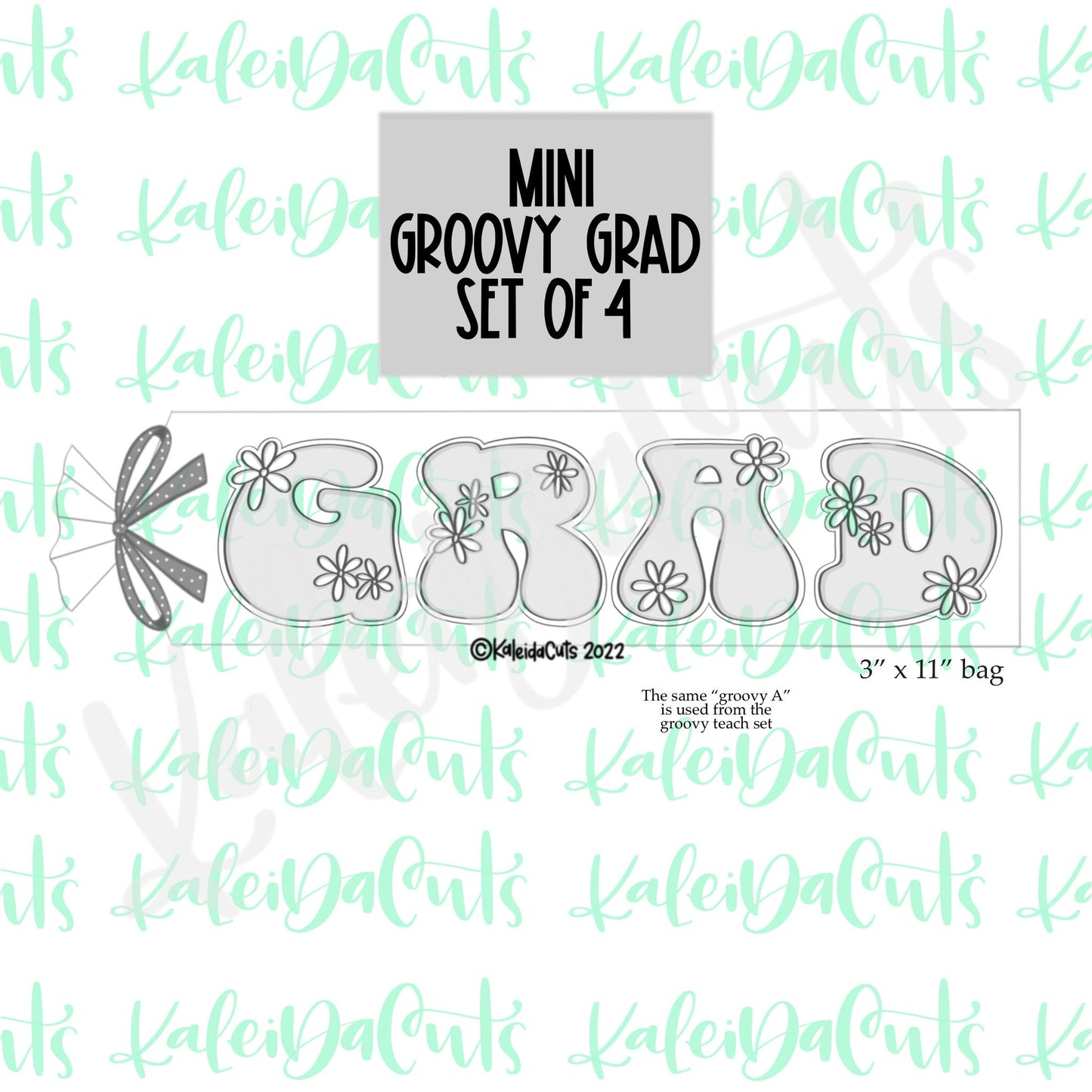 Mini Groovy GRAD Set of 4 Cookie Cutters