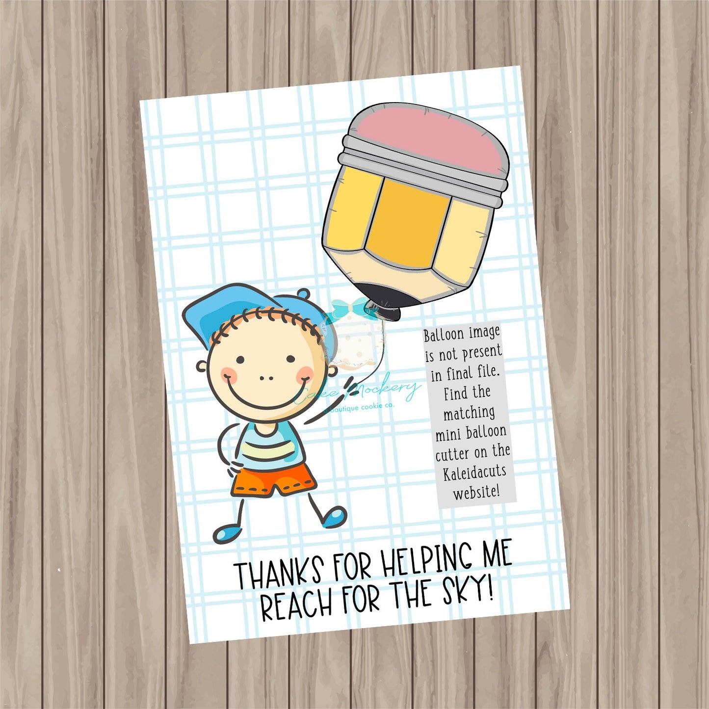 Pencil Balloon Cookie Cutter